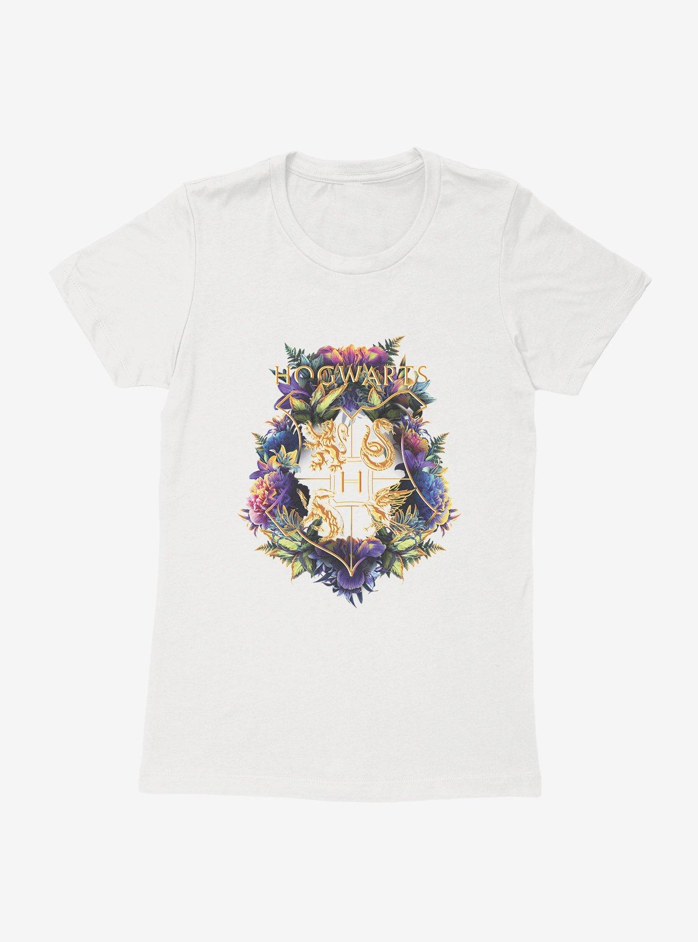 Harry Potter Hogwarts Floral Crest Womens T-Shirt, , hi-res