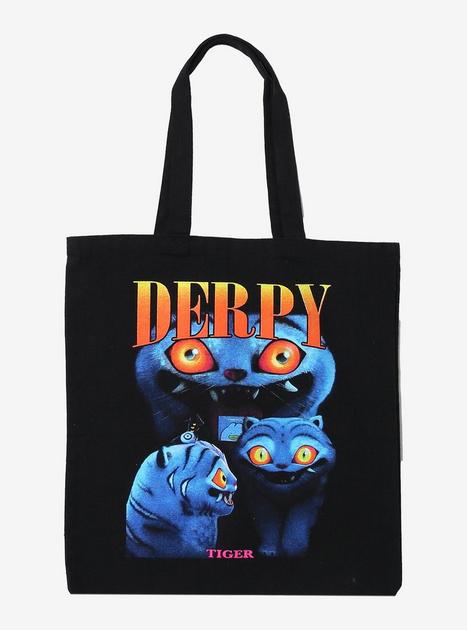 KPop Demon Hunters Derpy Tiger Collage Canvas Tote Bag | Hot Topic