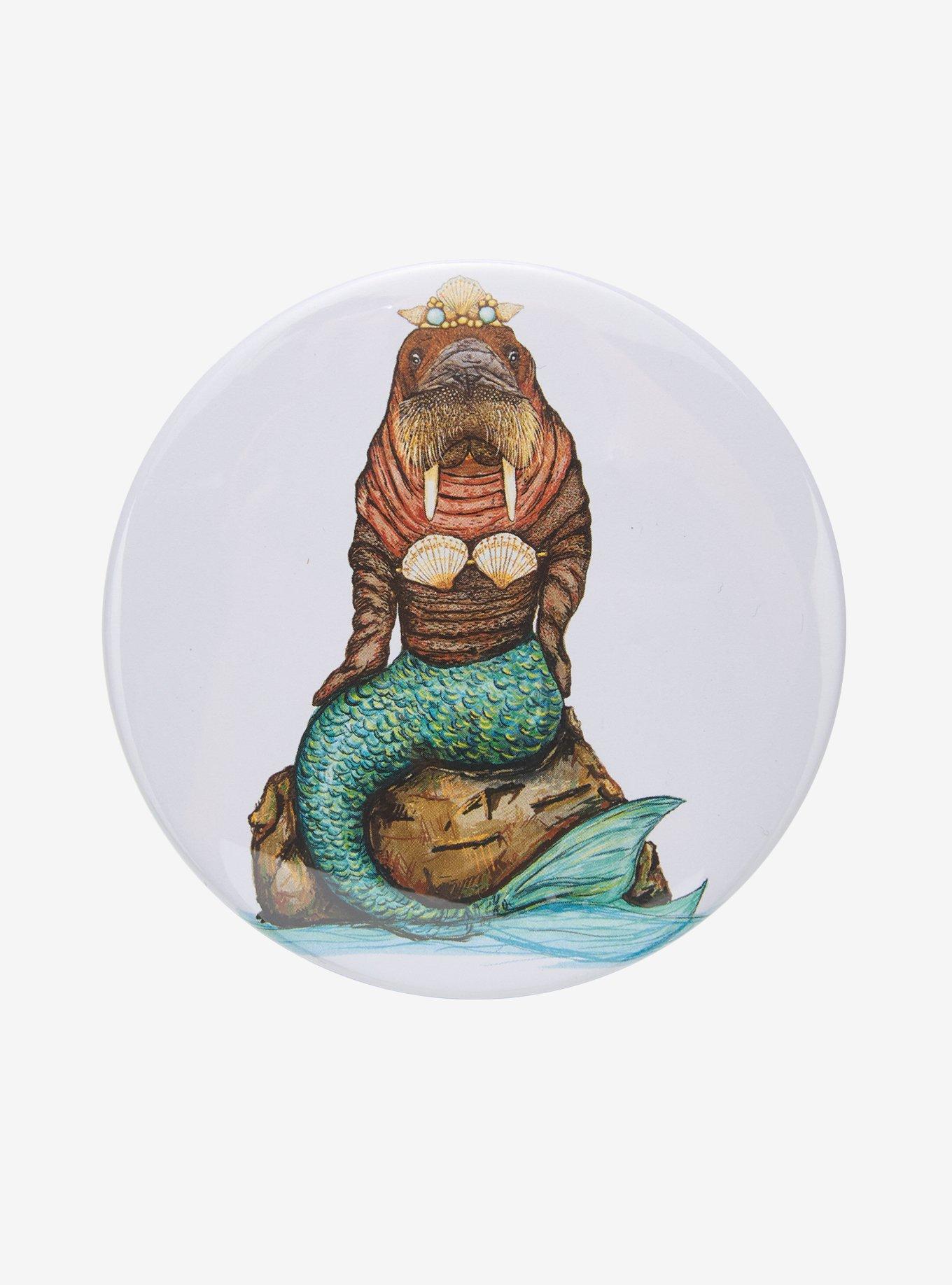 Mer-Walrus 3 Inch Button, , hi-res