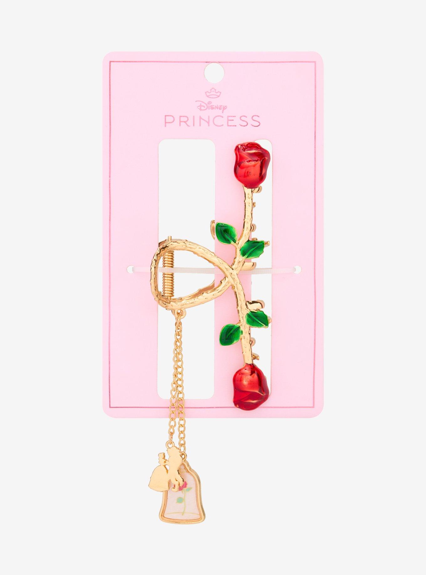 Disney Beauty and the Beast Belle Rose Dangling Claw Clip &mdash; BoxLunch Exclusive, , hi-res