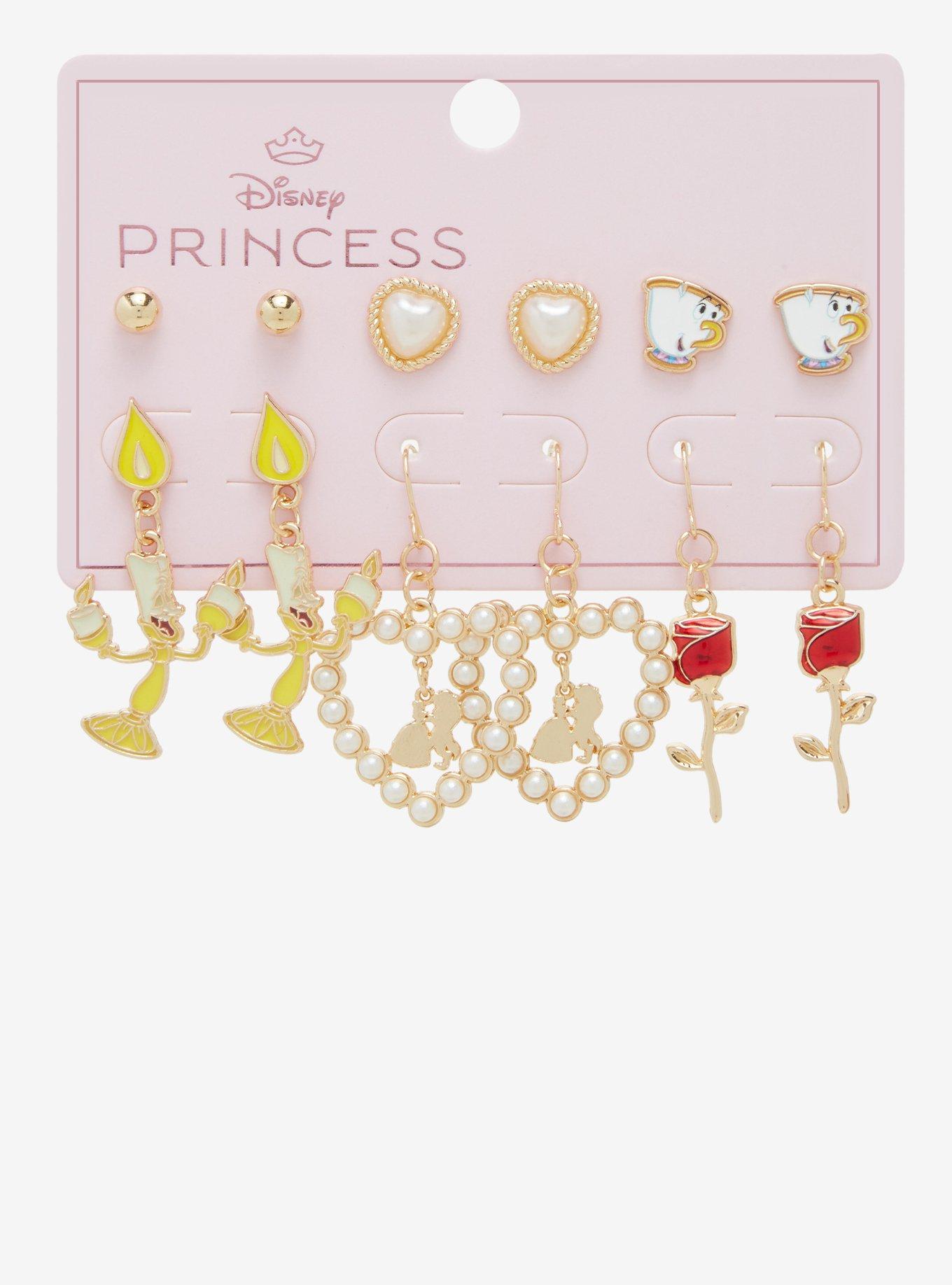 Disney Beauty and the Beast Icons Earring Set &mdash; BoxLunch Exclusive, , hi-res