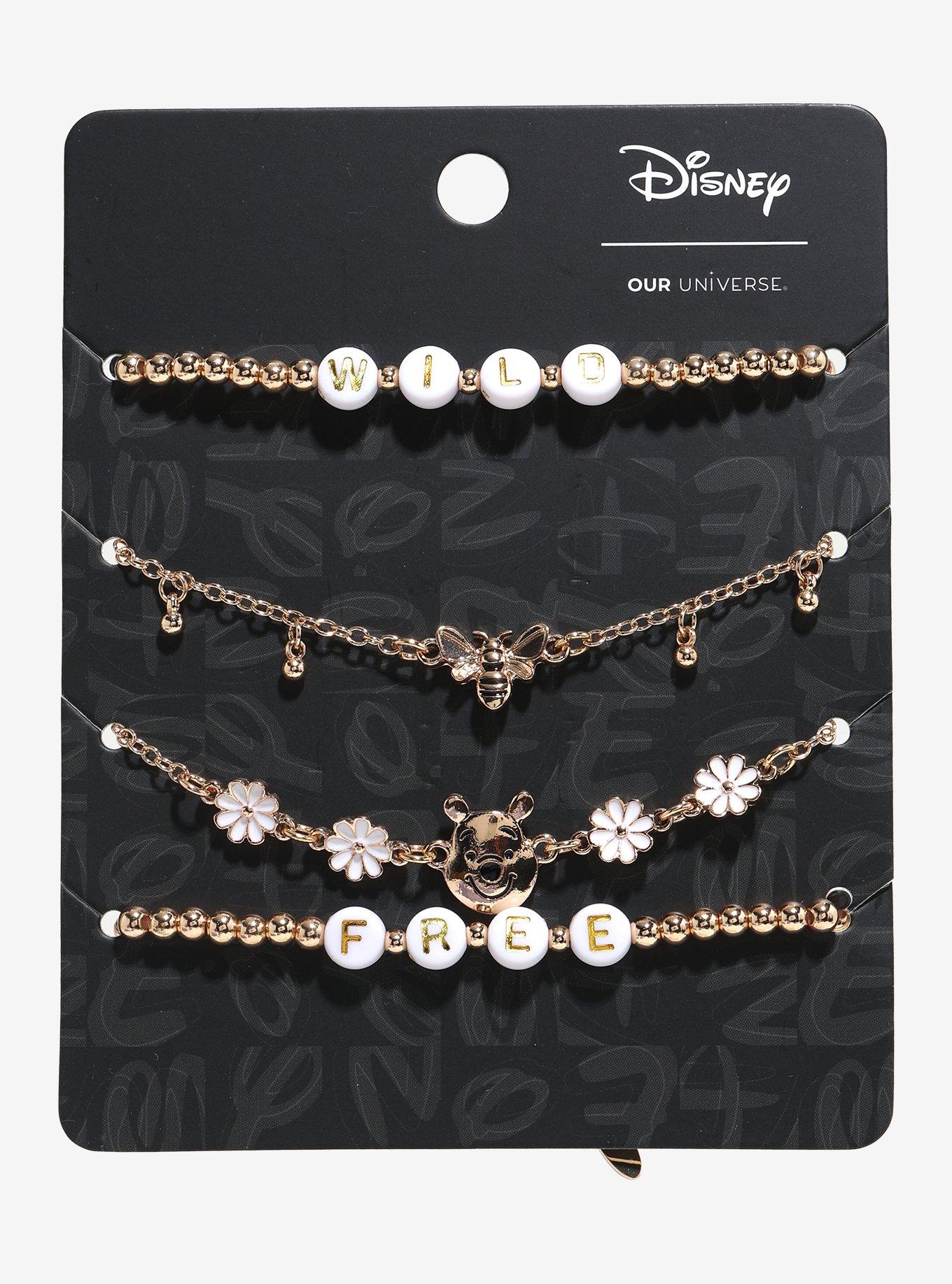 Disney Winnie the Pooh Floral Beaded Bracelet Set - BoxLunch Exclusive, , hi-res