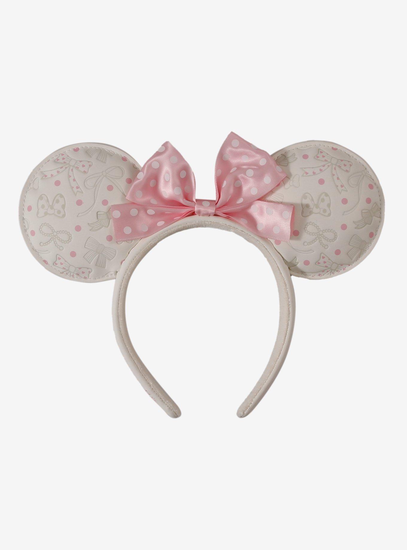 Loungefly Disney Minnie Mouse Polka Dot Bows White Ears - BoxLunch Exclusive, , hi-res