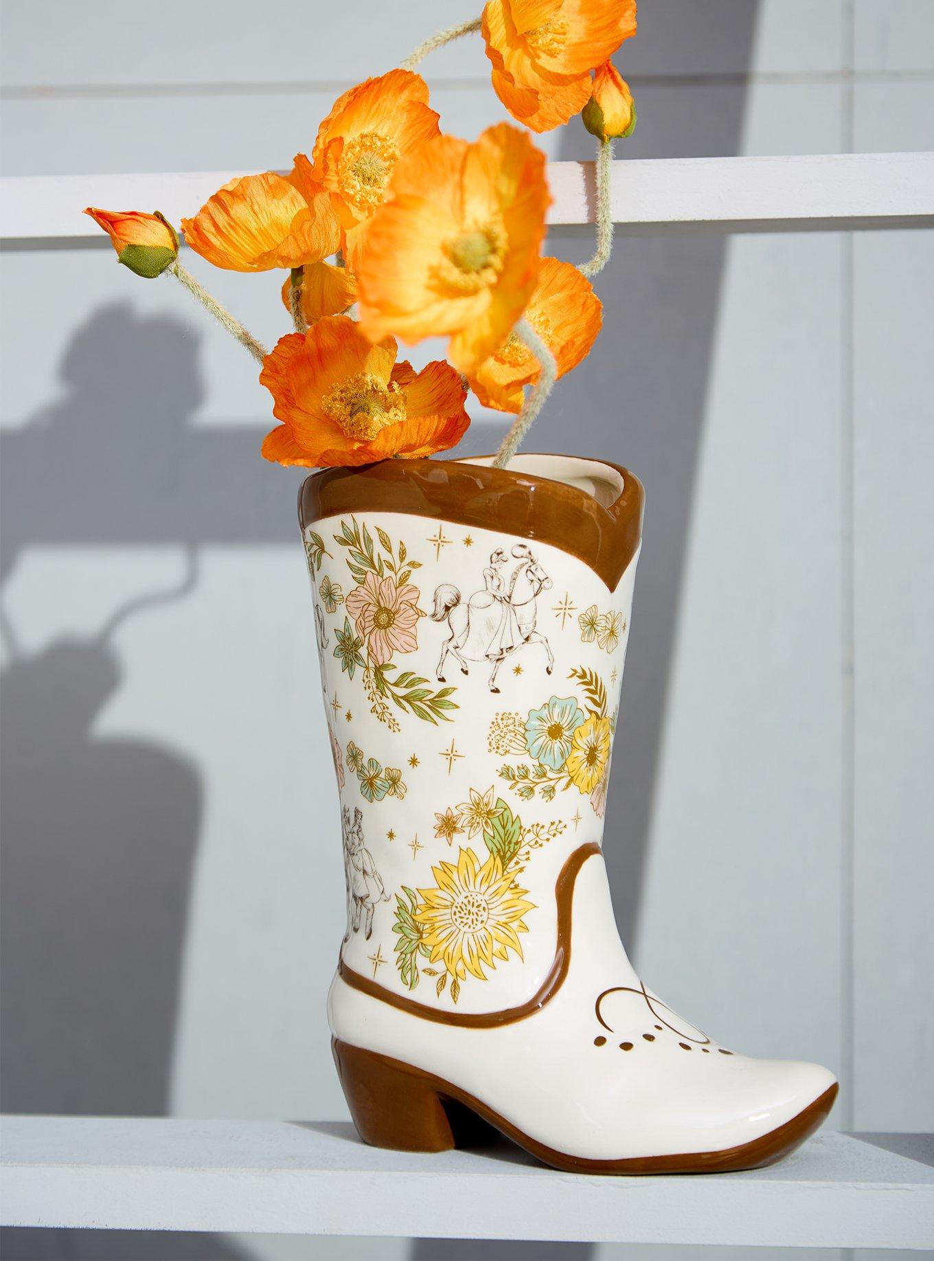 Disney Princess Cowgirl Boot Figural Vase &mdash; BoxLunch Exclusive, , hi-res