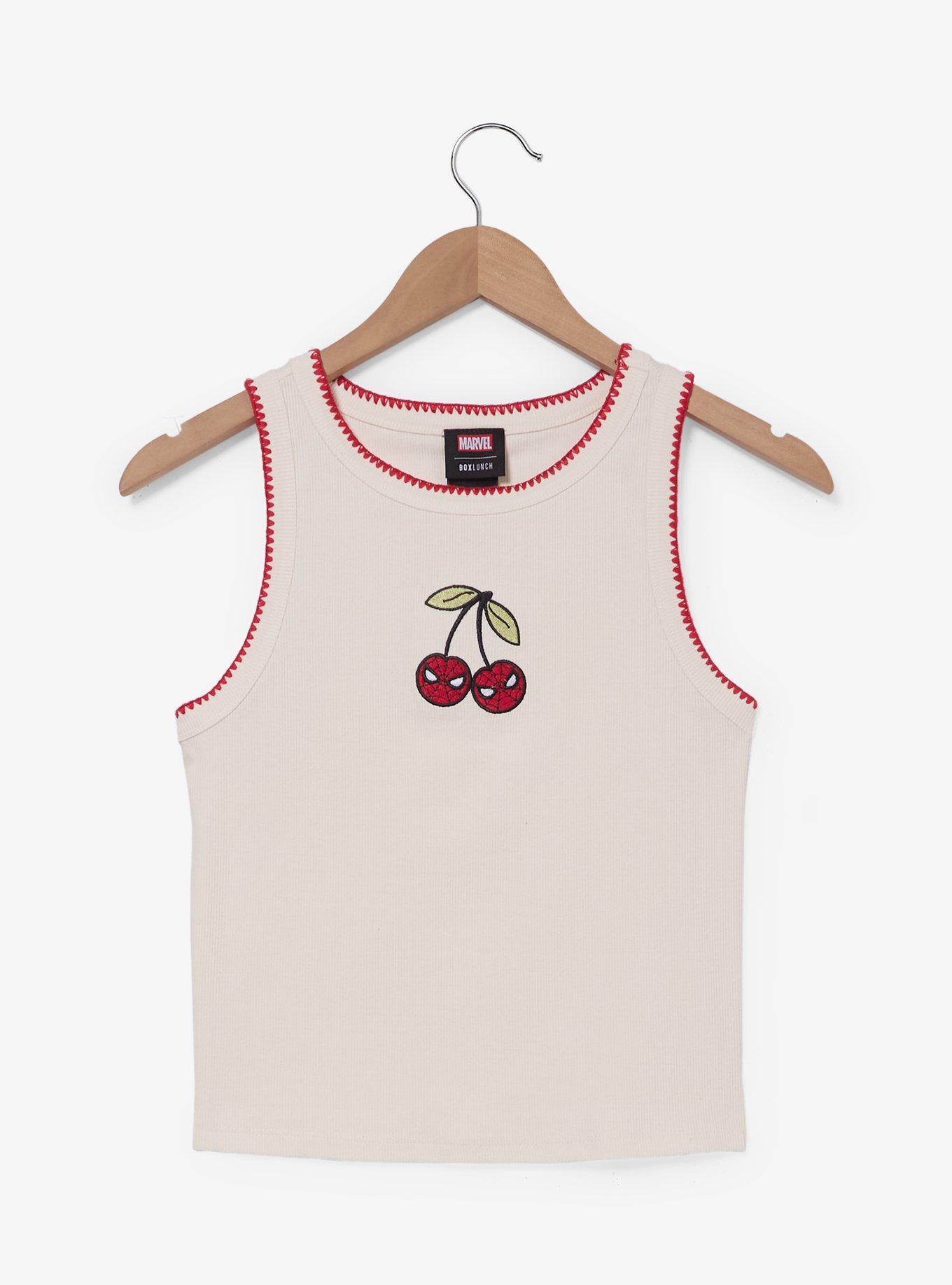 Marvel Spider-Man Cherries Embroidered Women's Tank Top - BoxLunch Exclusive, , hi-res