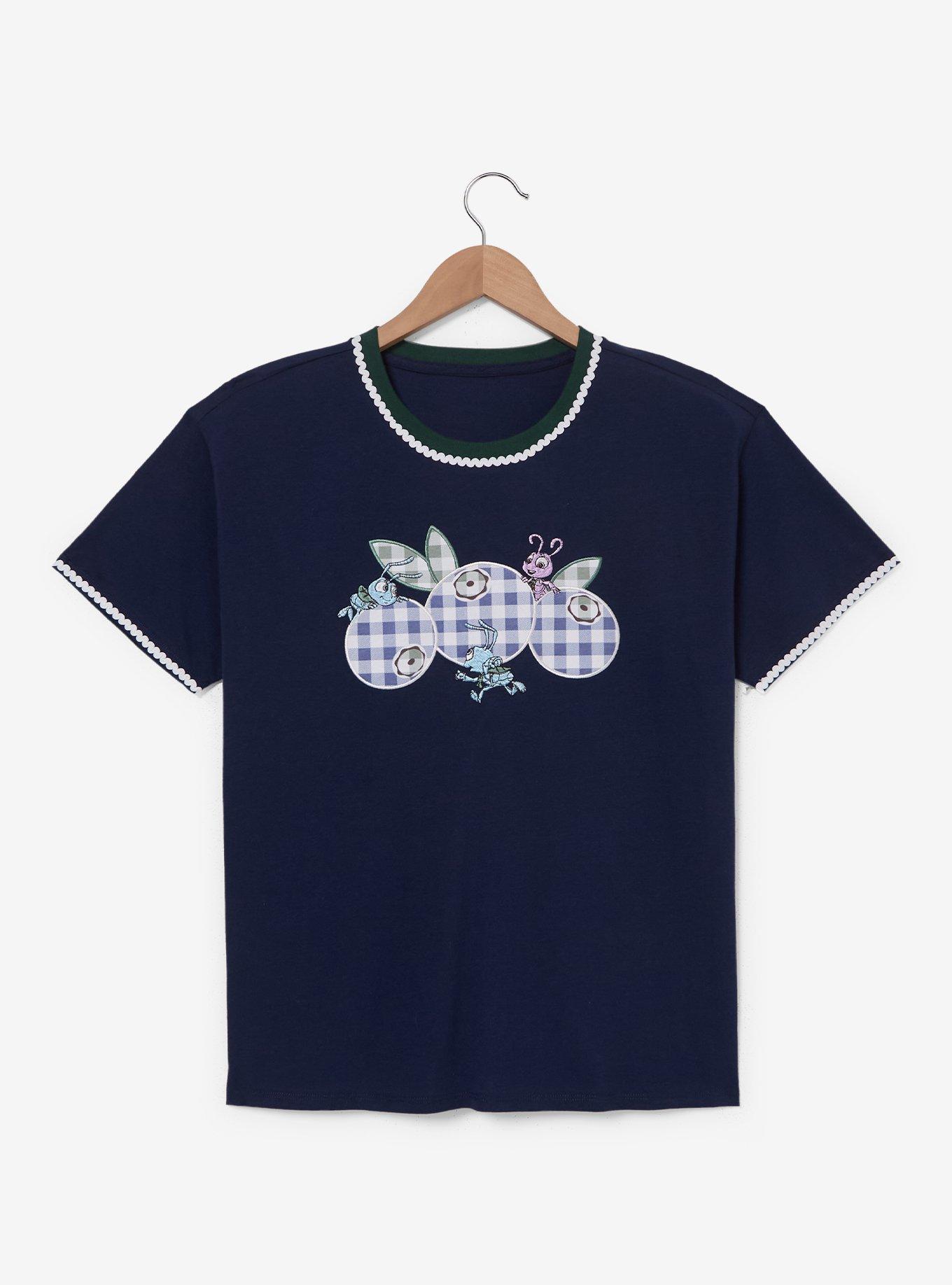 Disney Pixar A Bug's Life Blueberry Gingham Women's Plus Size T-Shirt &mdash; BoxLunch Exclusive, , hi-res