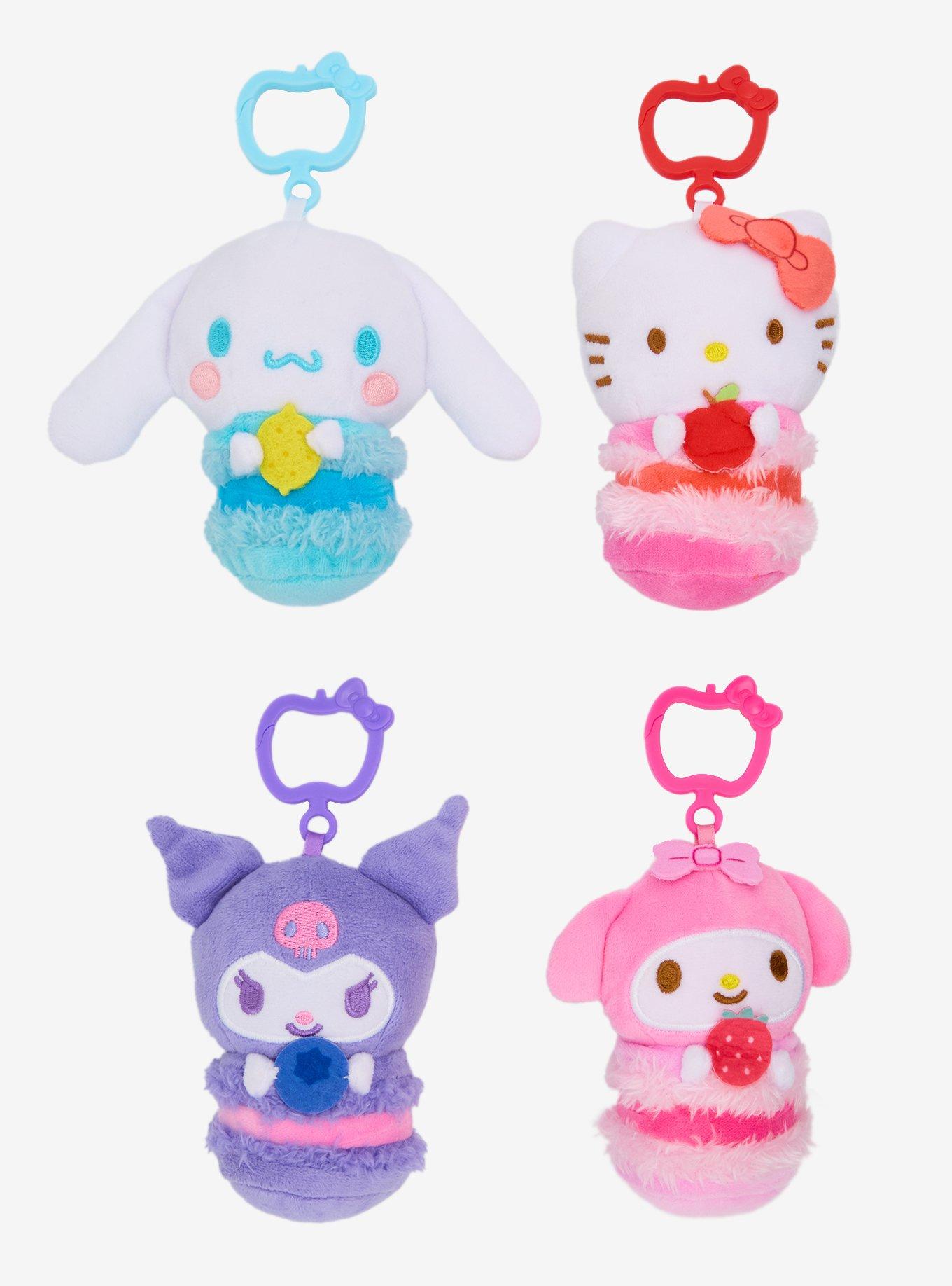 Sanrio Hello Kitty and Friends Fruit Macaron Blind Assorted Plush Bag Clip - BoxLunch Exclusive, , hi-res