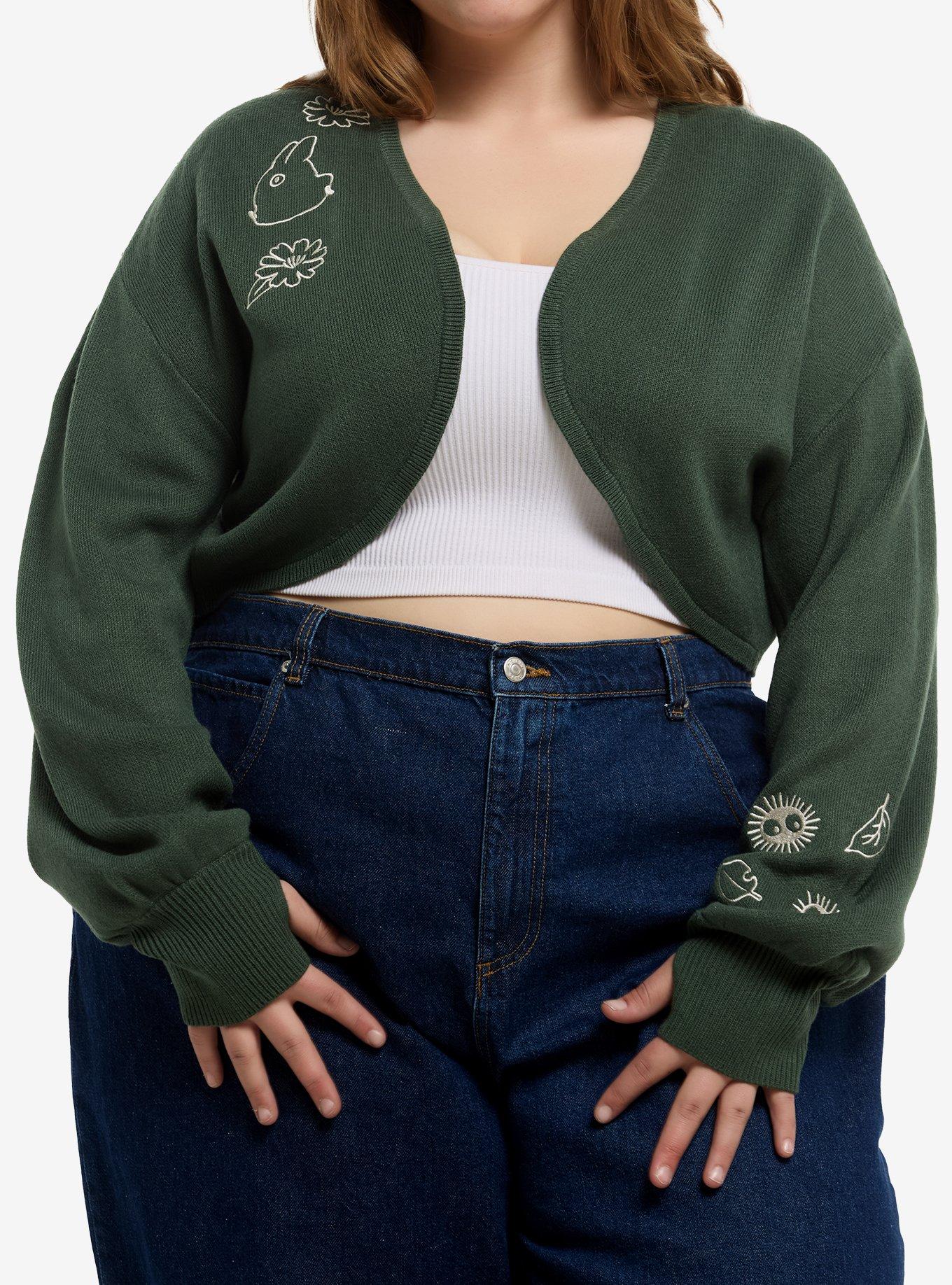 Studio Ghibli&reg; My Neighbor Totoro Embroidered Knit Shrug Plus Size, , hi-res