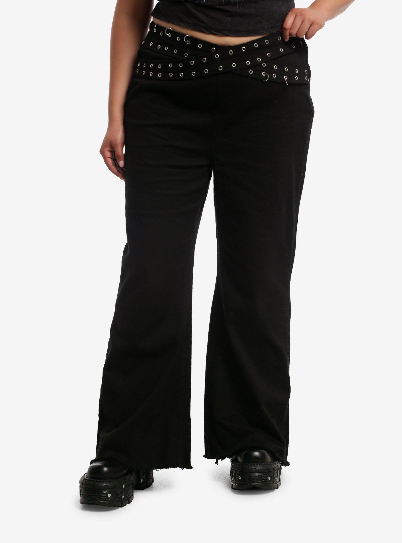 HOTTOPIC Grommet Wrap Belt Flared Pants Plus Size