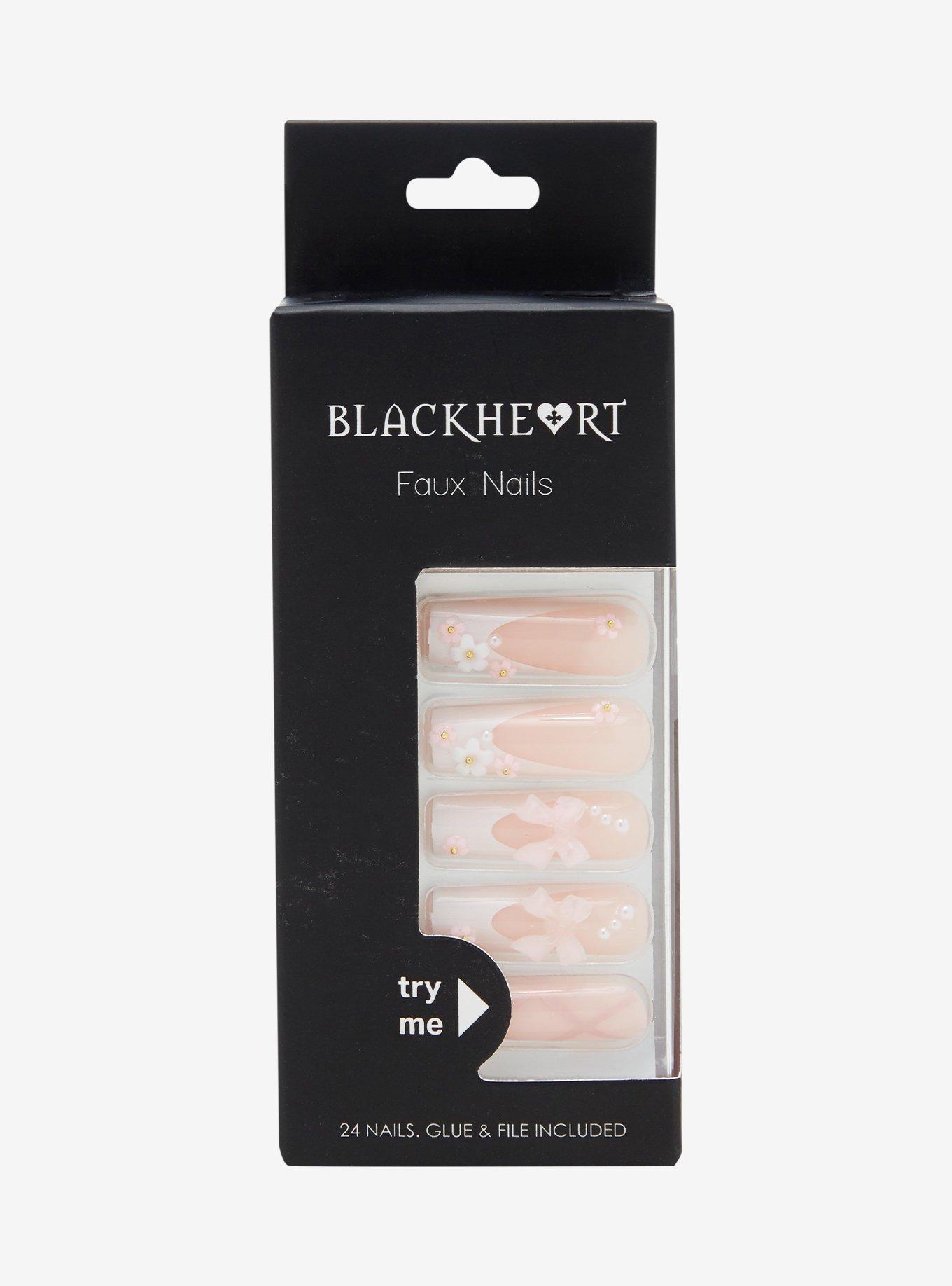 Blackheart Pink Sakura Bow Press-On Nail Set, , hi-res