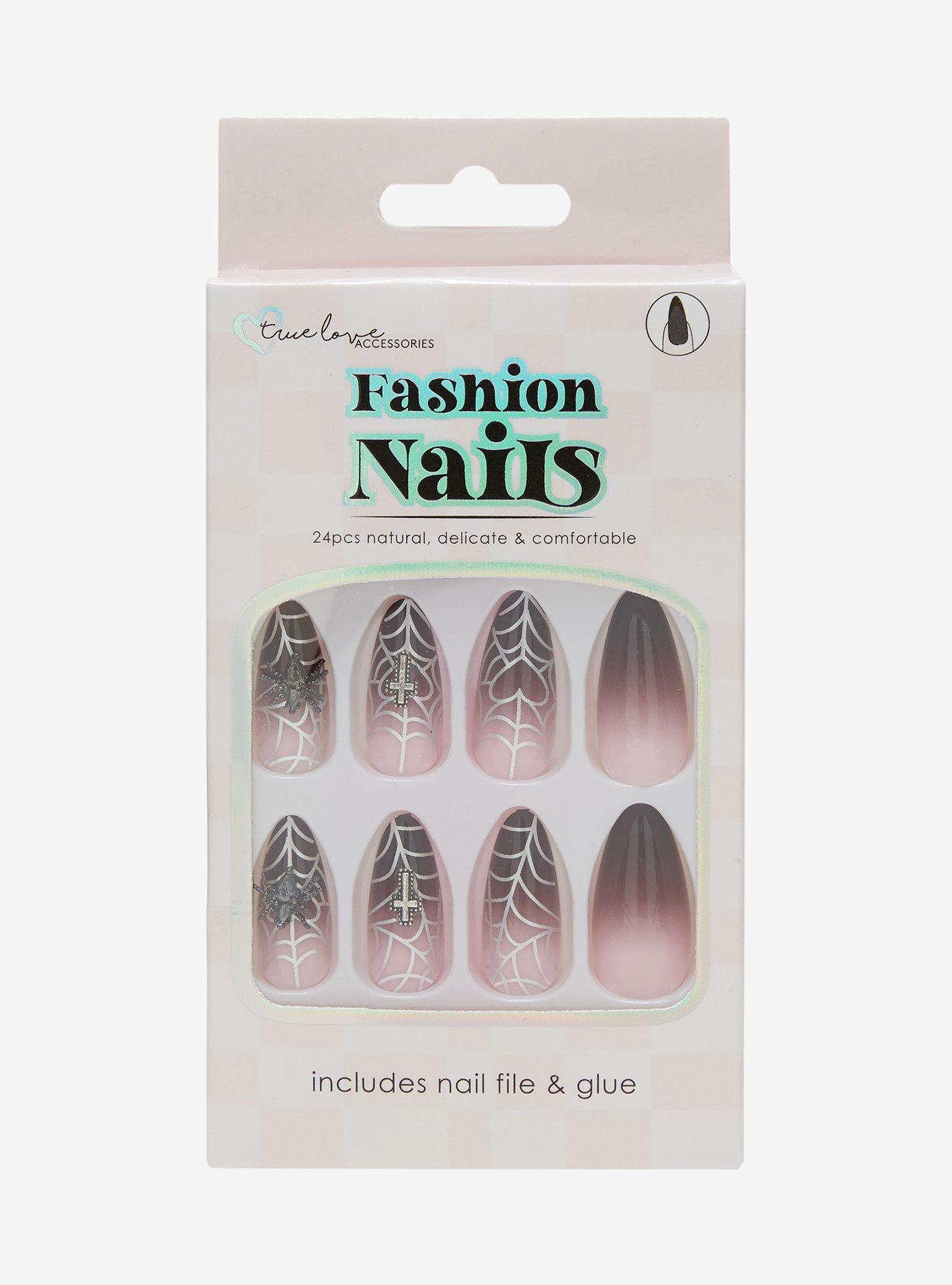 Spiderweb Gradient Press-On Nail Set, , hi-res