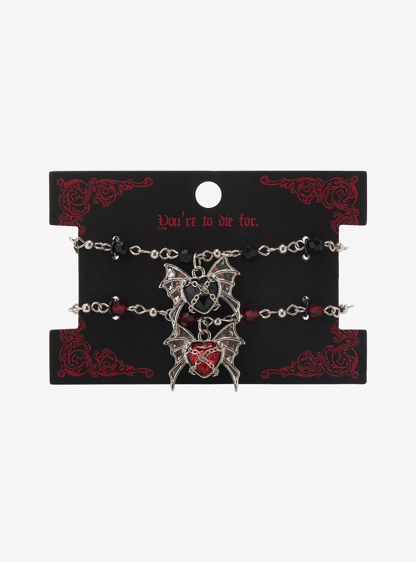 Cosmic Aura Heart Bat Best Friend Bracelet Set, , hi-res