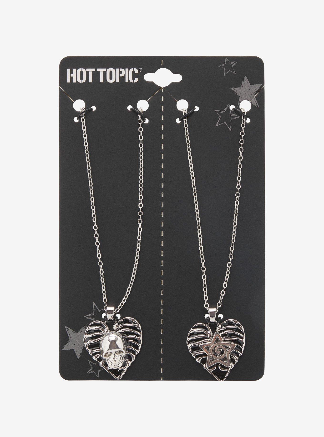 Rib Cage Heart Best Friend Necklace Set, , hi-res