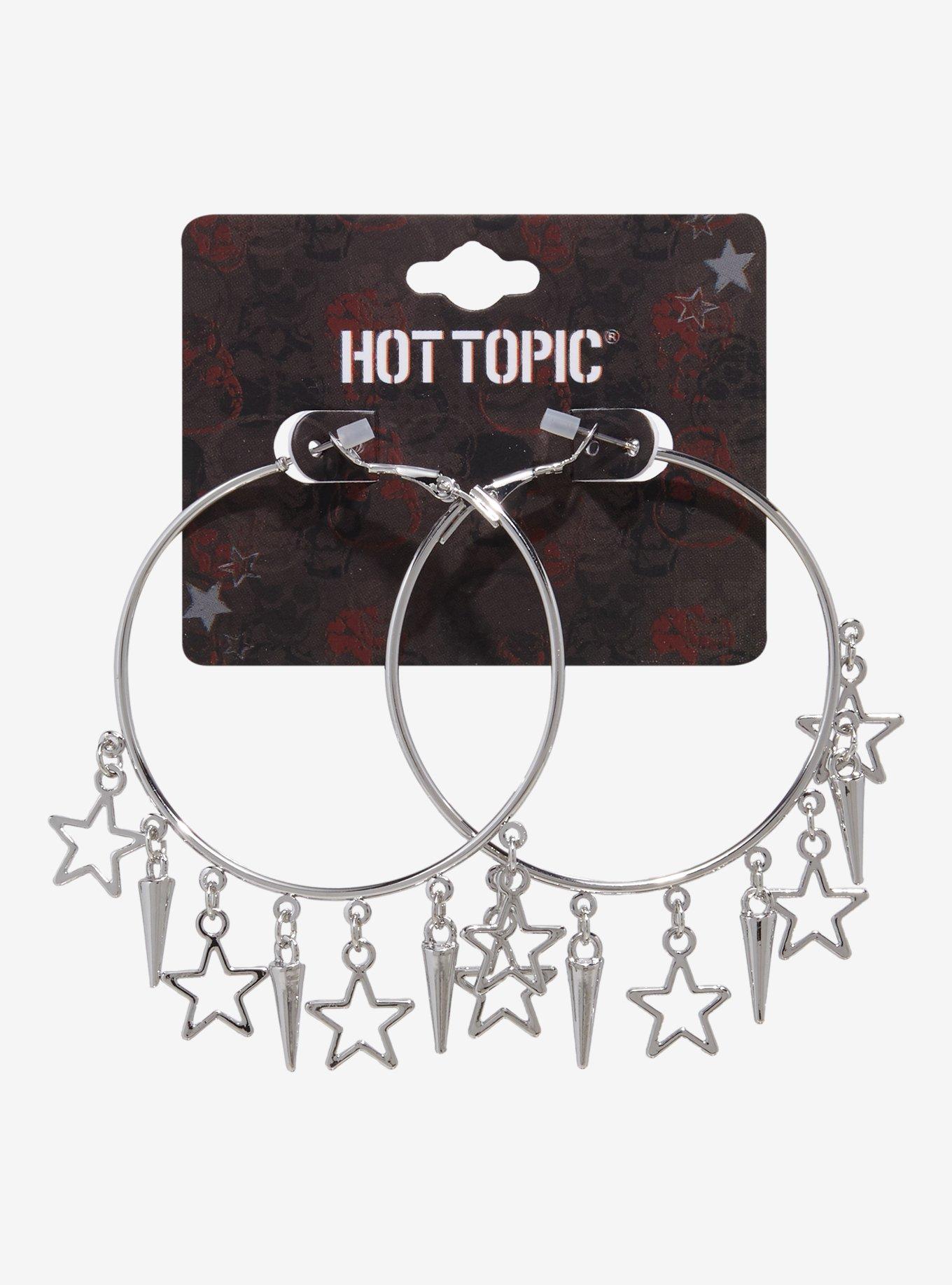 Stars & Spikes Hoop Earrings, , hi-res