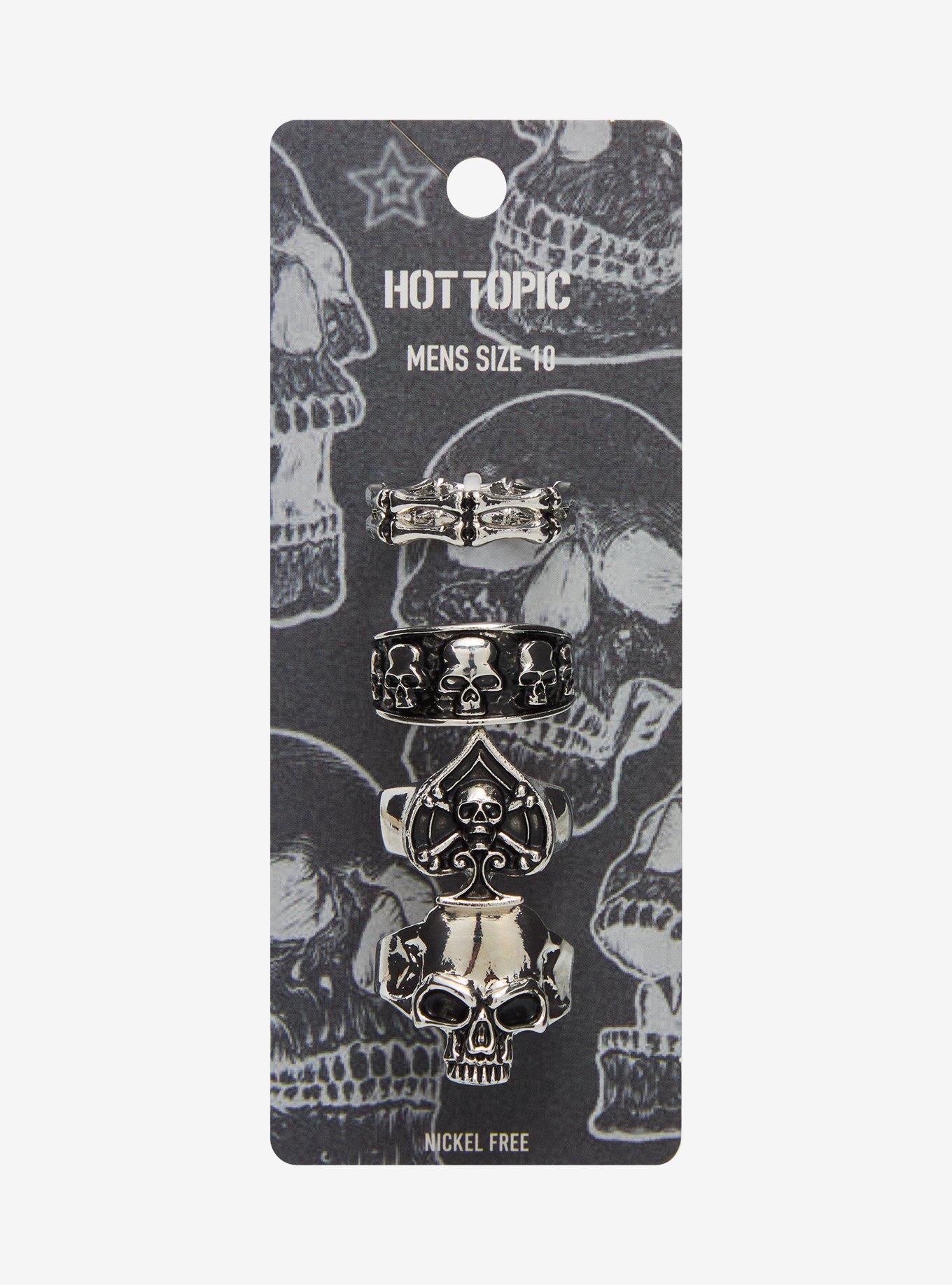 Skull Spade Bones Guys Ring Set, , hi-res