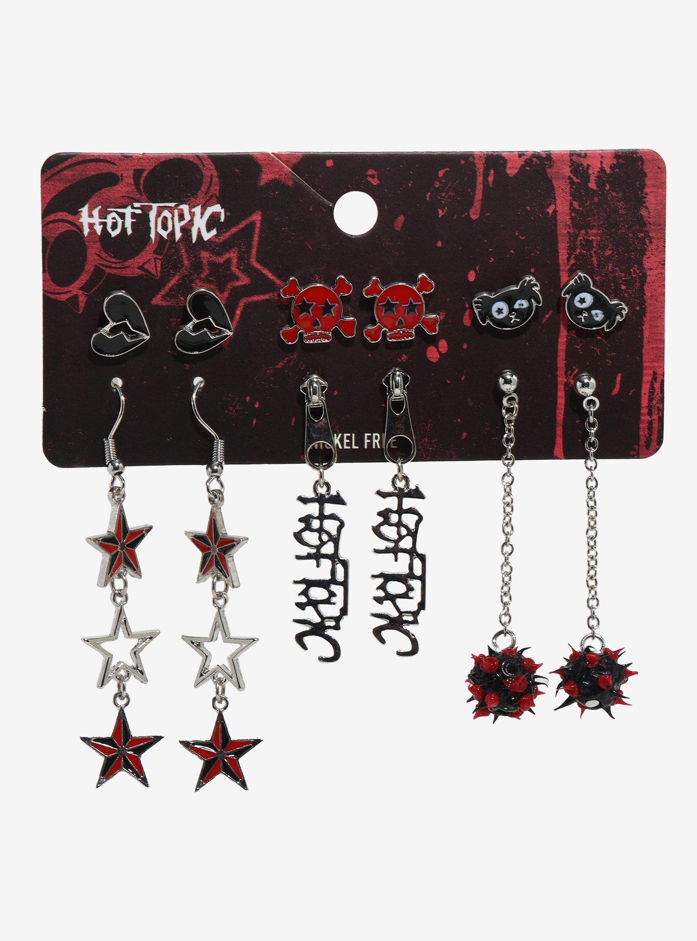 Hot Topic Mall Goth Earring Set, , hi-res