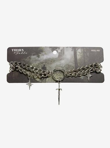 【本日値下げ】氷室京介PJ Dagger X THORN Heart Chain Thorn & Fable Celestial Dagger Choker | Hot Topic