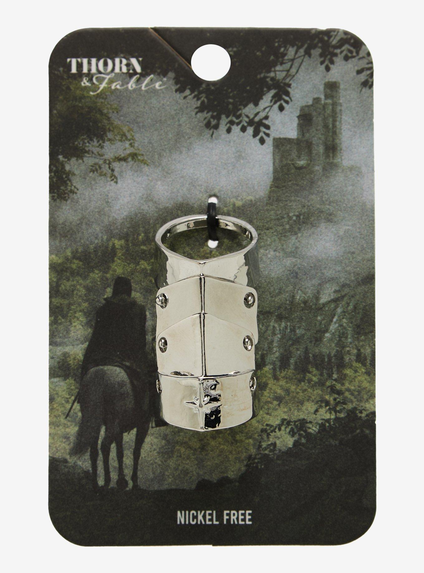 Thorn & Fable Starburst Half Armor Ring, , hi-res