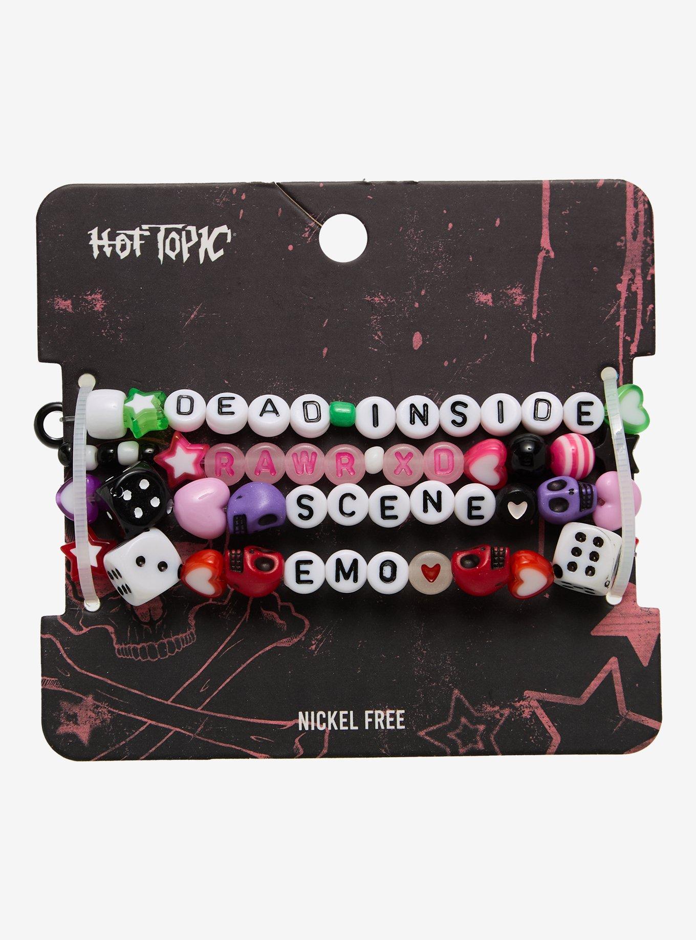 Dead Inside Dice Beaded Bracelet Set, , hi-res