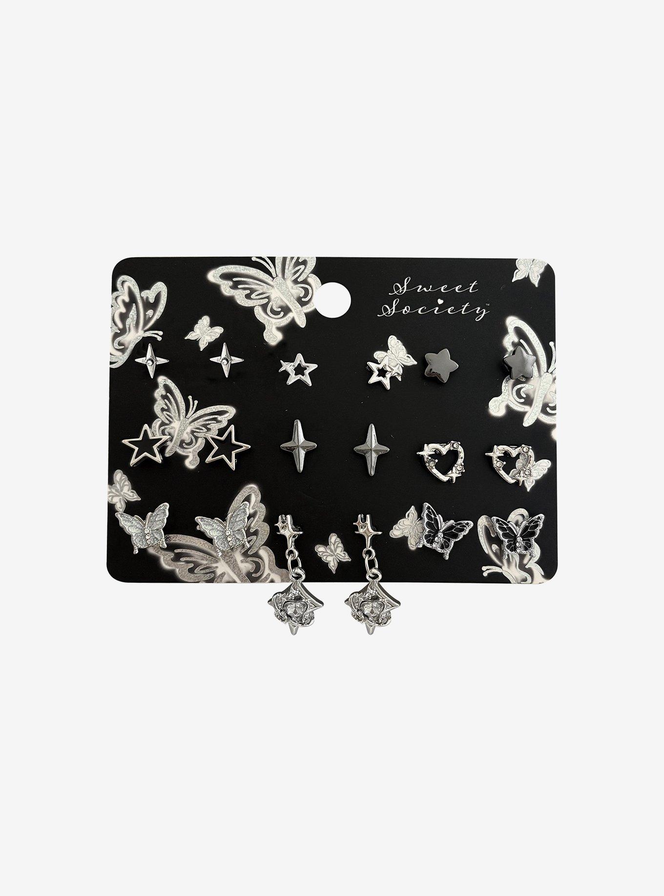 Sweet Society Butterfly & Star Earring Set, , hi-res