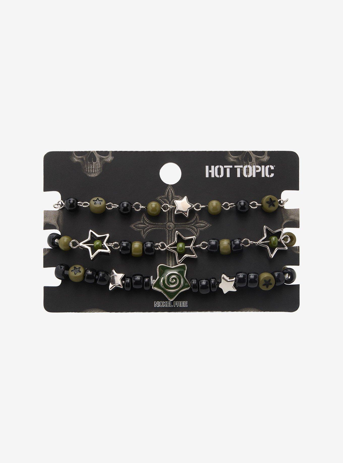 Grunge Spiral Star Bead Bracelet Set, , hi-res