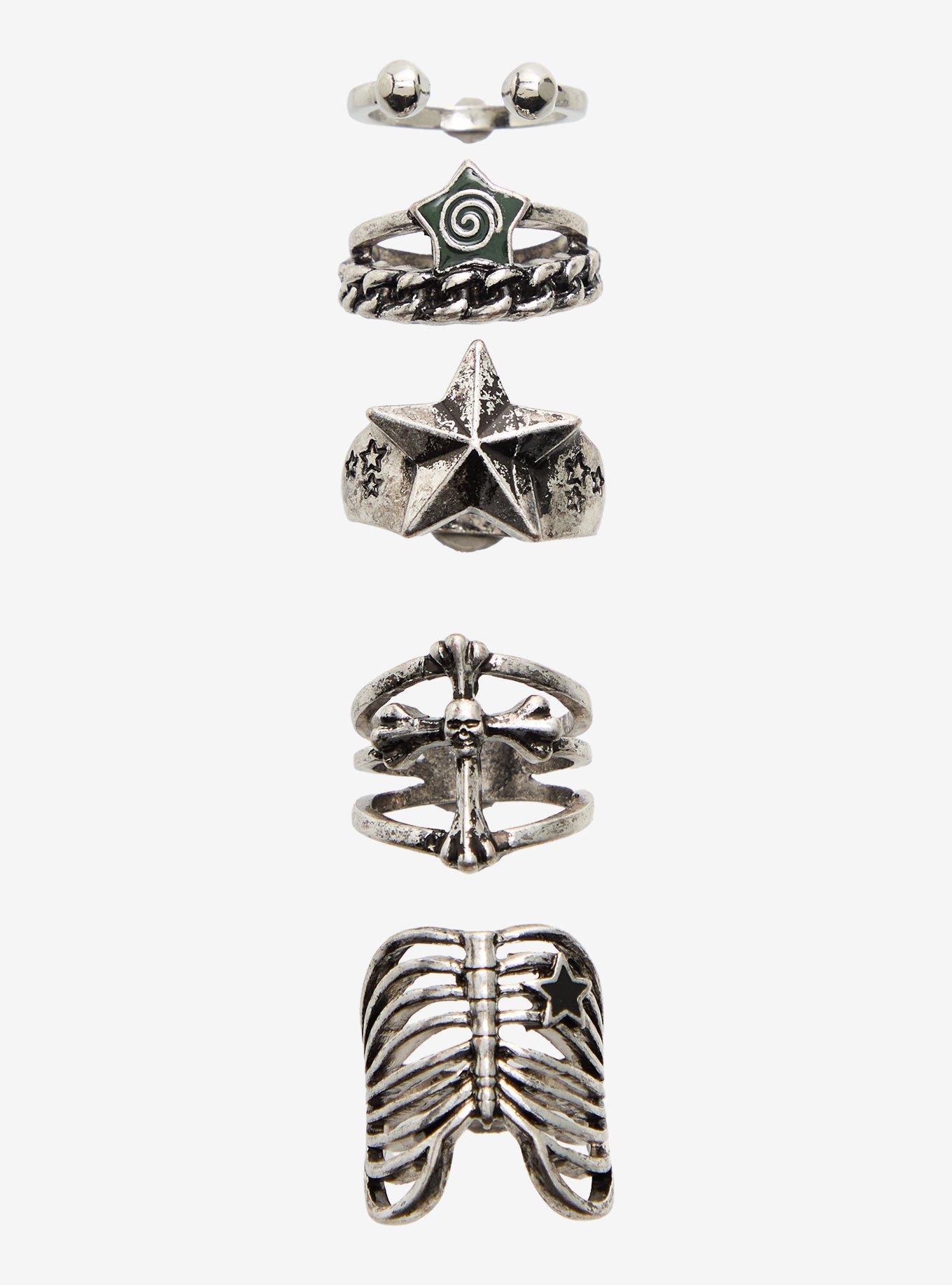 Skull Star Ring Set, , hi-res