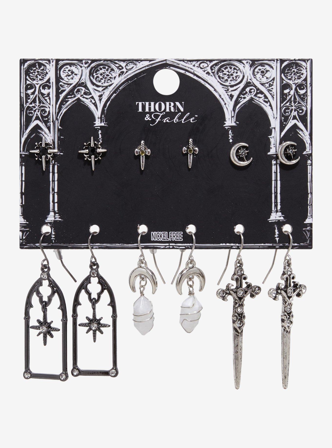 Thorn & Fable Castle Dagger Earring Set, , hi-res