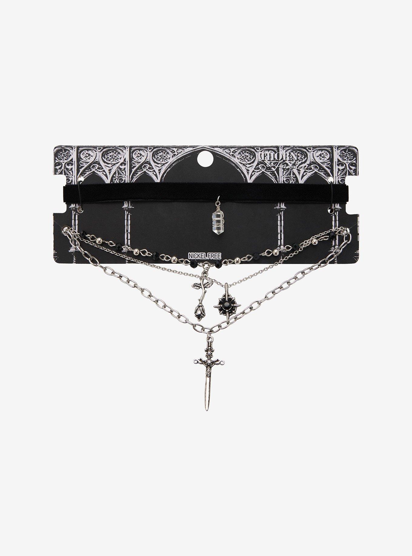 Thorn & Fable Rose Sword Necklace Set, , hi-res