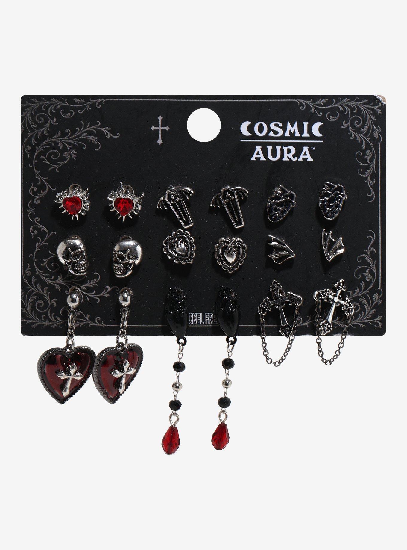 Cosmic Aura Gothic Vampire Earring Set, , hi-res