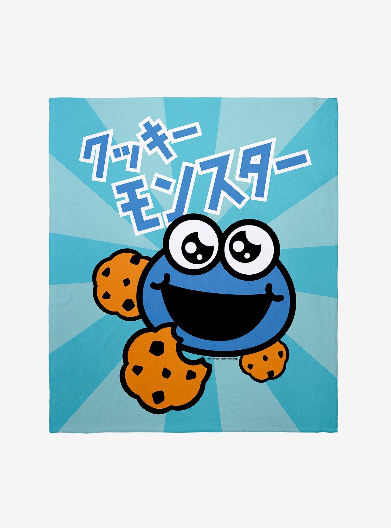 Sesame Street Anime Cookie Monster Throw Blanket, , hi-res