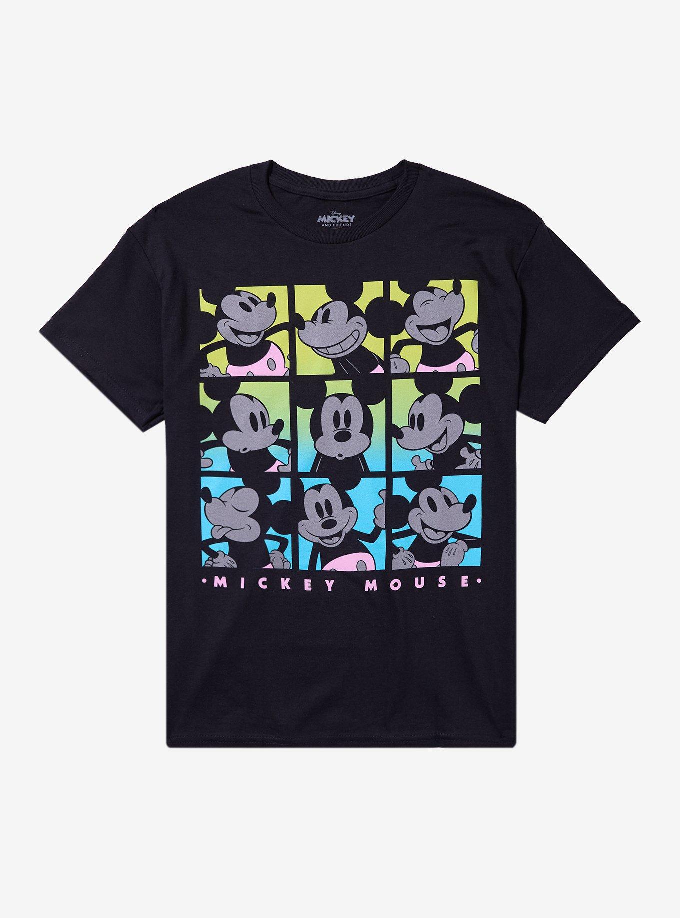 Disney Mickey Mouse Tonal Neon Grid T-Shirt, , hi-res