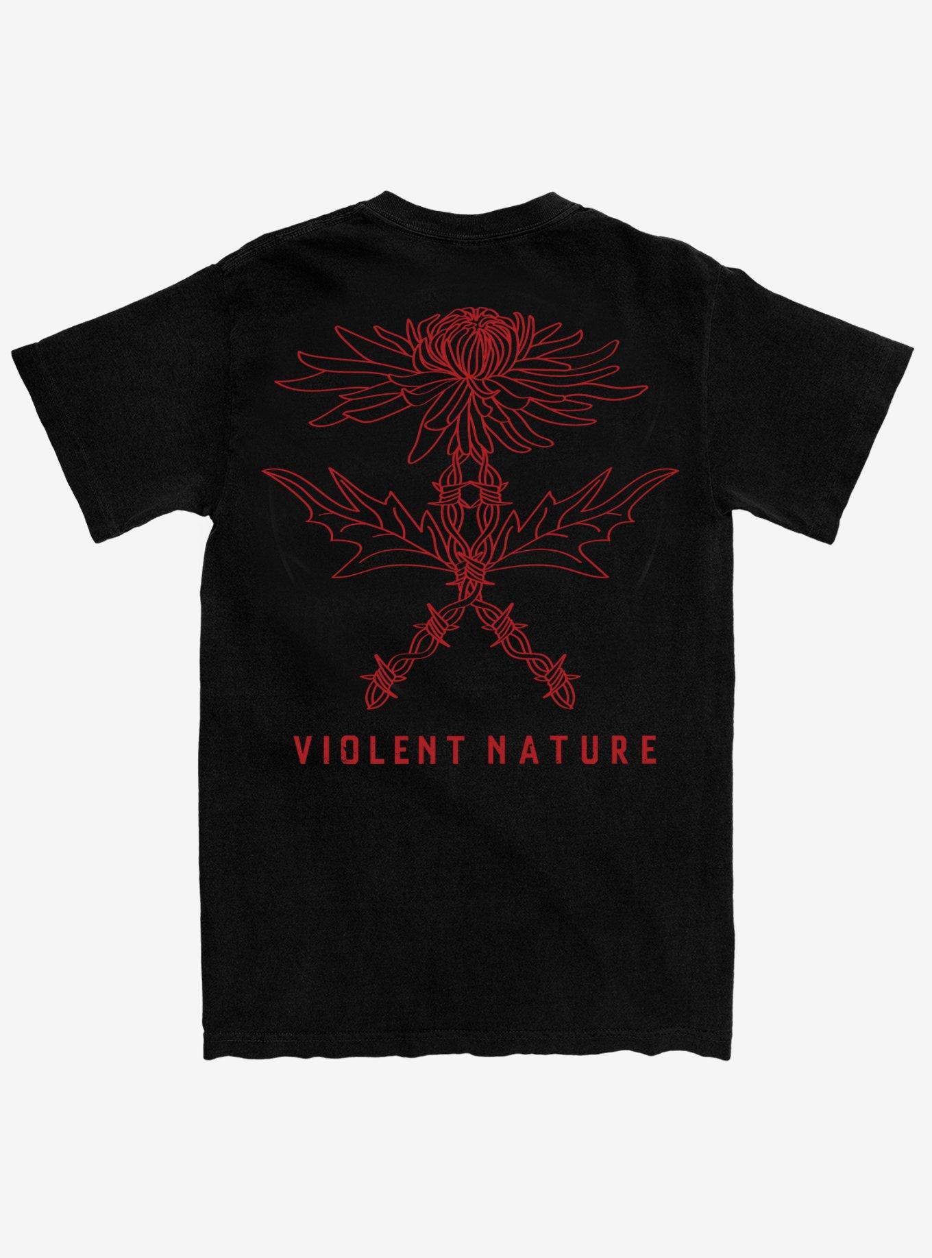 I Prevail Violent Nature Barbed Flower T-Shirt, , hi-res