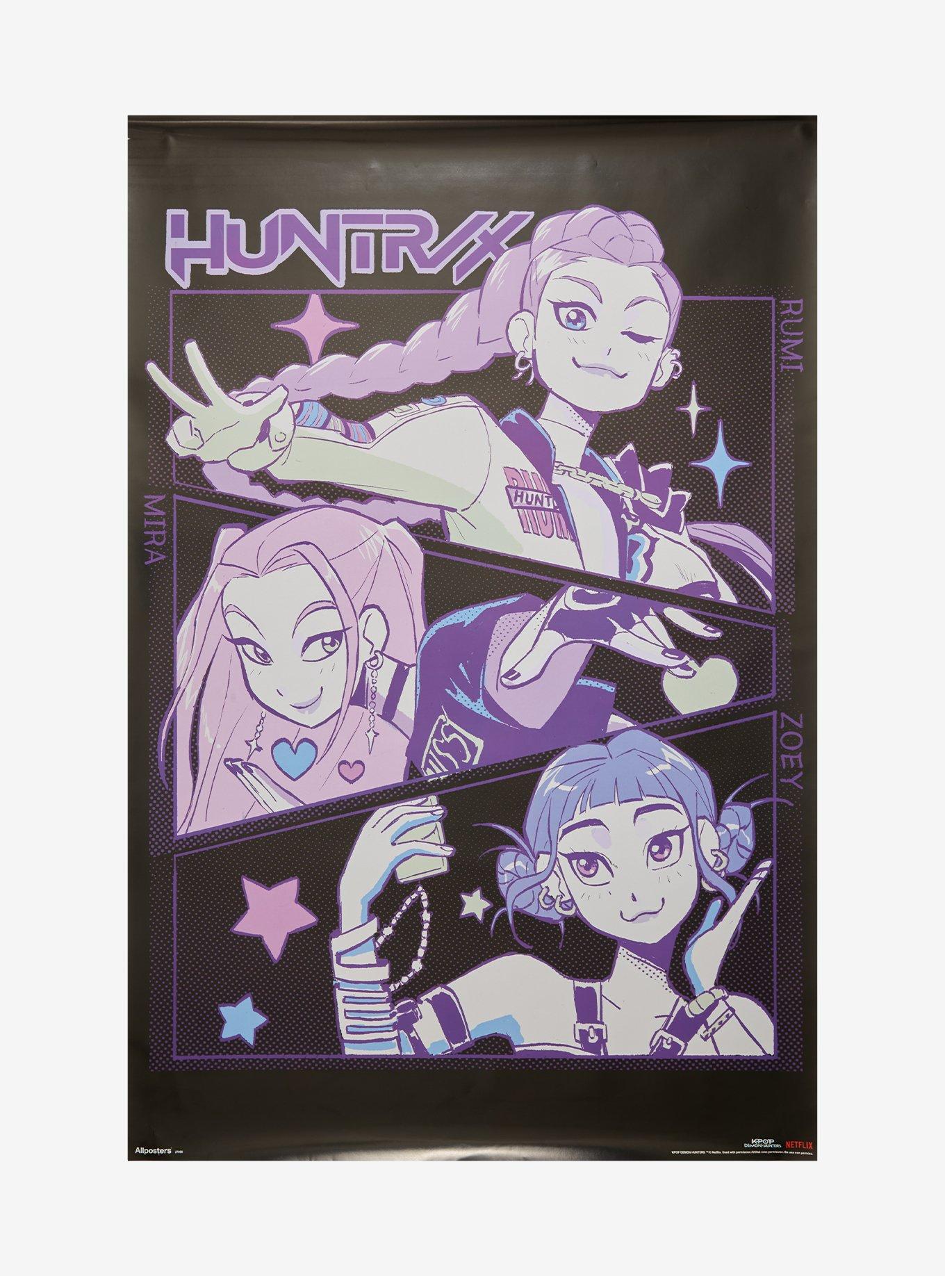 KPop Demon Hunters HUNTR/X Cartoon Portraits Poster