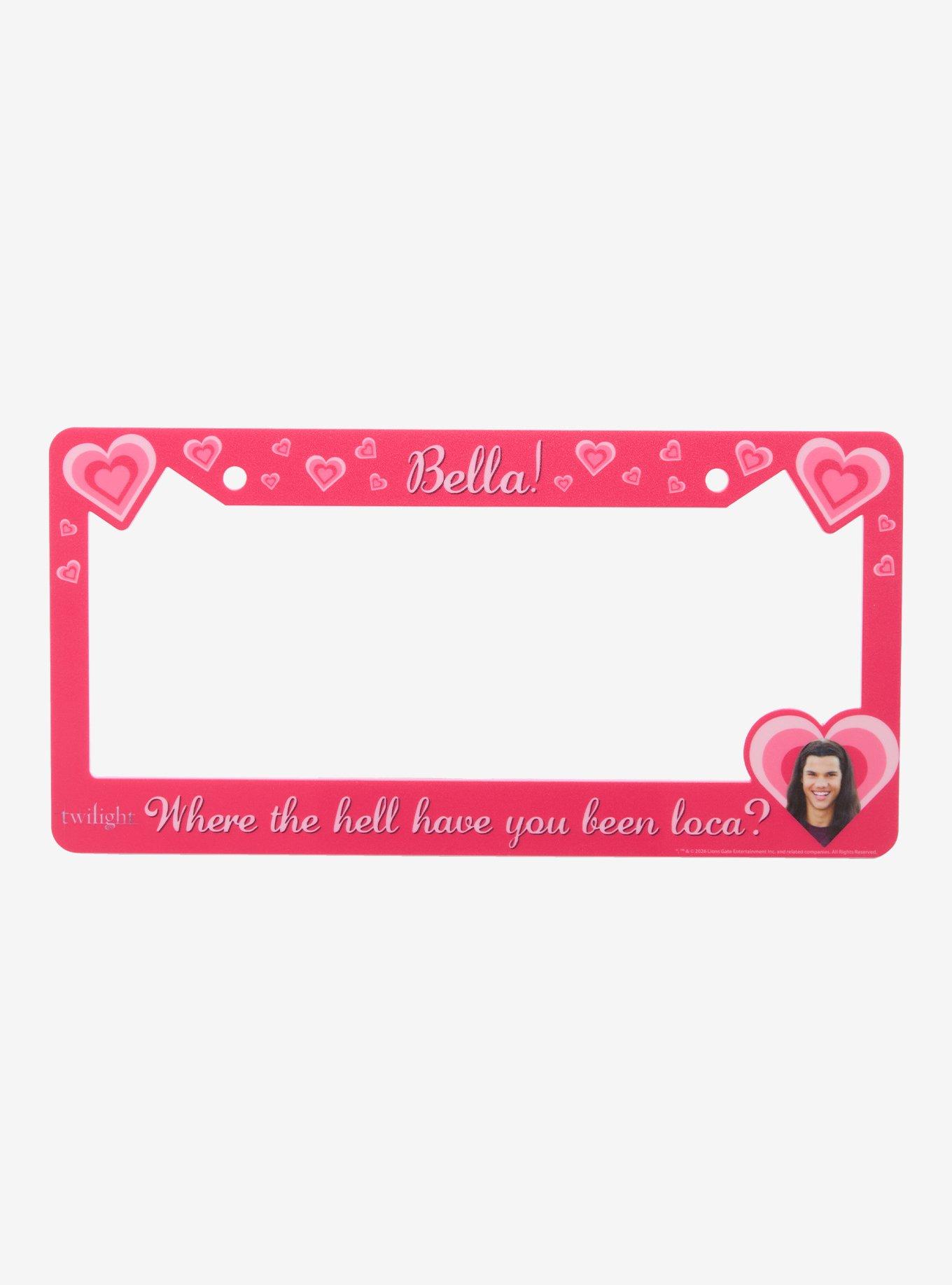 Twilight Bella Where Have You Been Hearts License Plate Frame - BoxLunch Exclusive, , hi-res