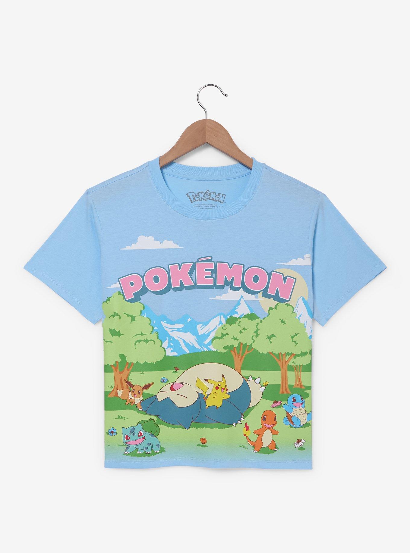 Pok&eacute;mon Group Scene Cropped T-Shirt - BoxLunch Exclusive, , hi-res