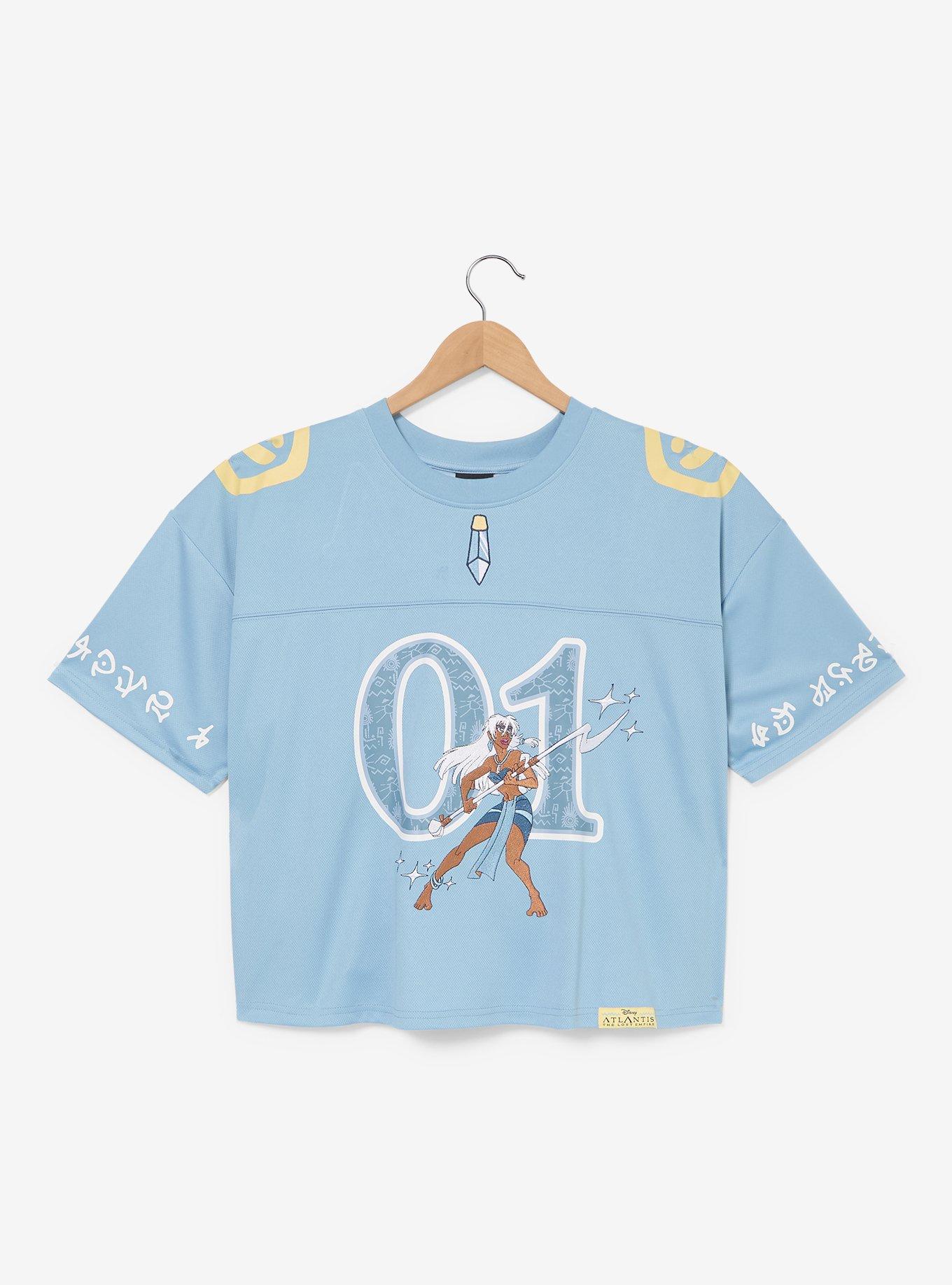 Disney Atlantis: The Lost Empire Kida Women's Plus Size Cropped Football Jersey - BoxLunch Exclusive, , hi-res