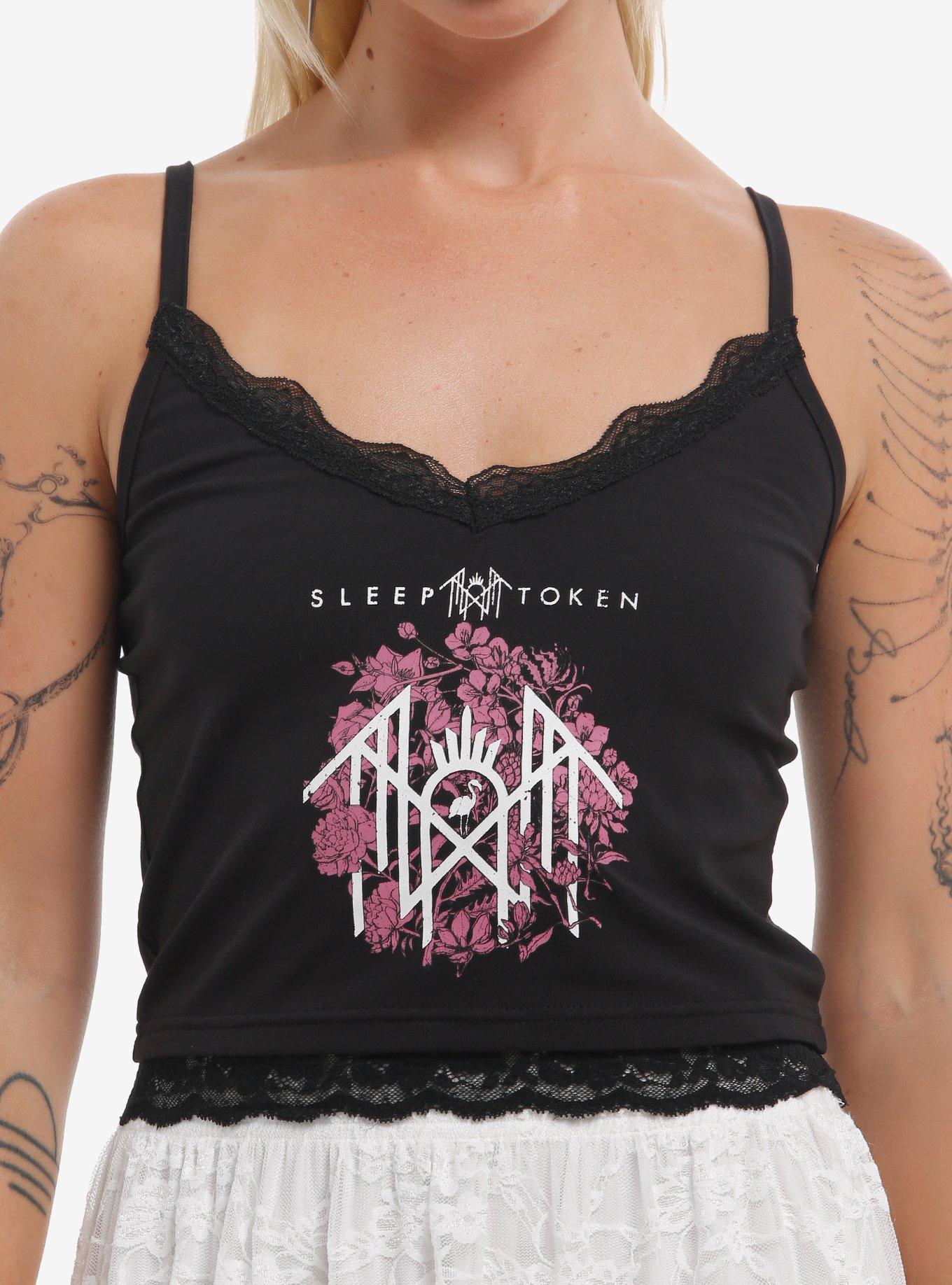 Sleep Token Floral Symbol Lace Girls Cami, , hi-res