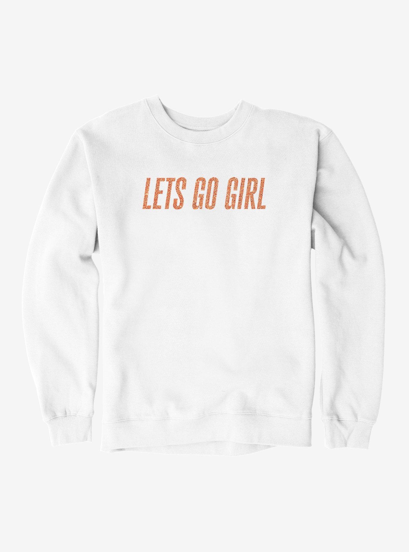 Lets Go Girl Sweatshirt, WHITE, hi-res view 1