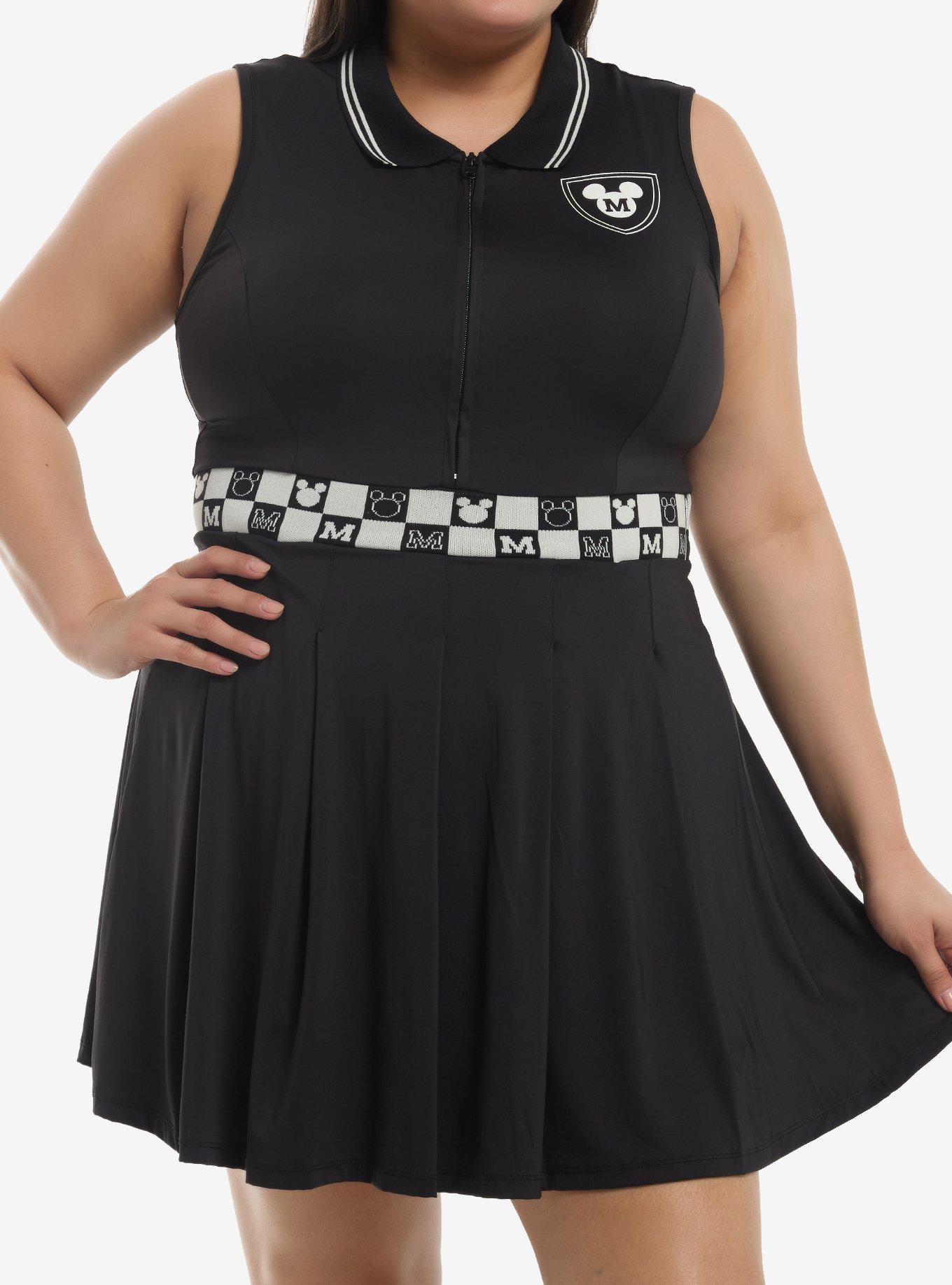 Her Universe Disney Mickey Mouse Checker Athletic Dress Plus Size Her Universe Exclusive, , hi-res