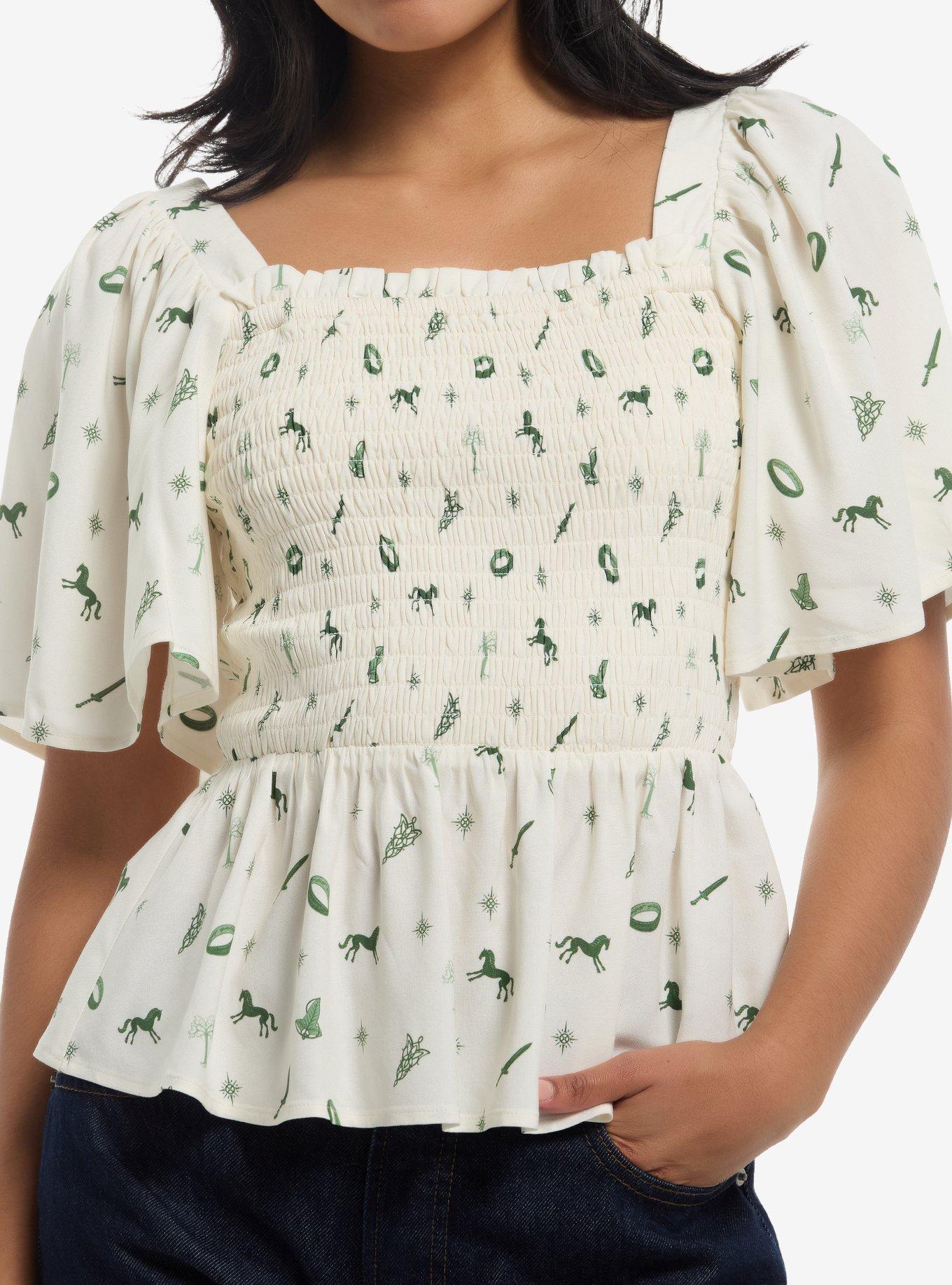 Her Universe The Lord Of The Rings Icons Flutter Sleeve Top Her Universe Exclusive, , hi-res