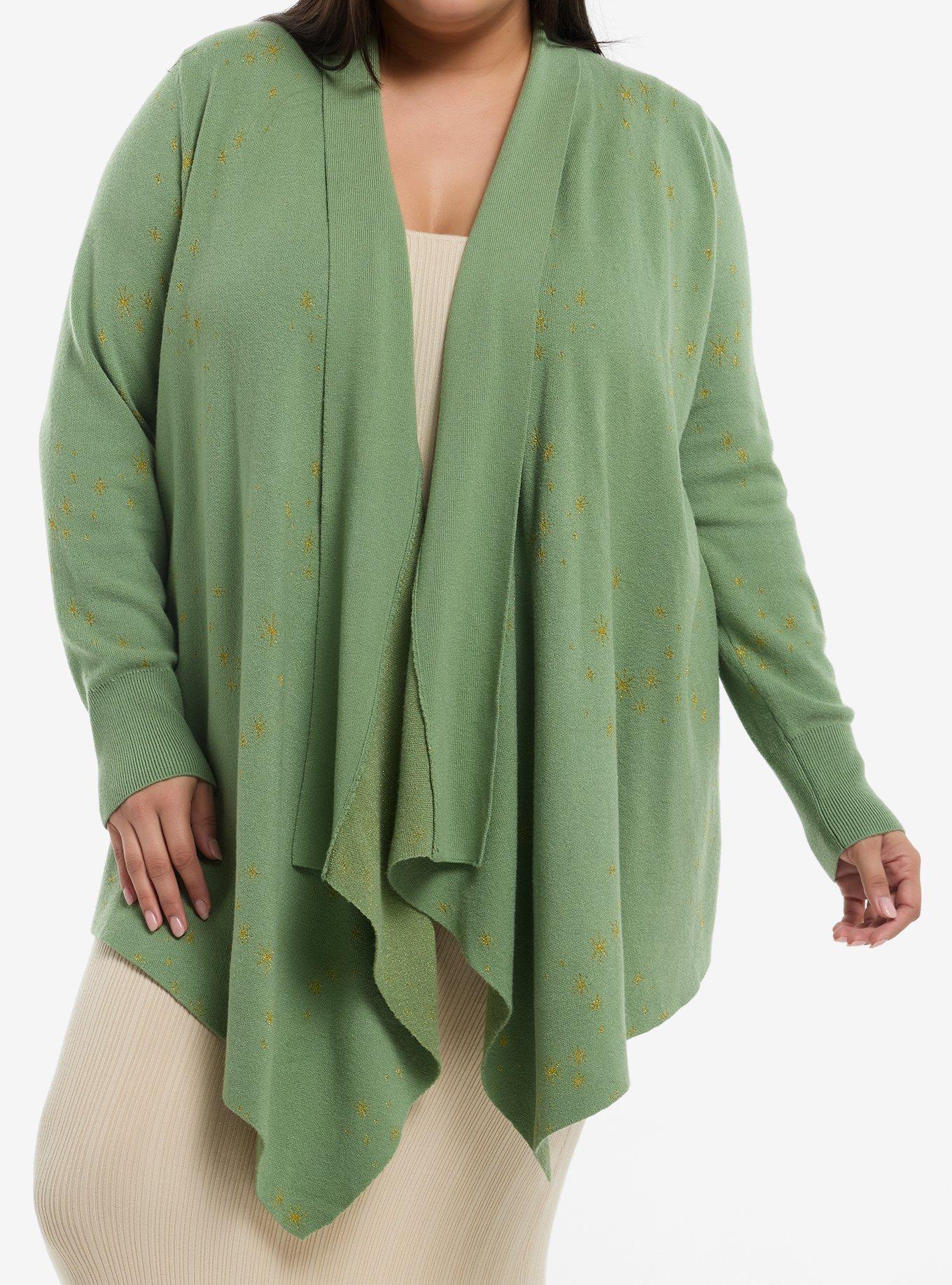 Her Universe Disney Peter Pan Tinker Bell Icons Drape Cardigan Plus Size Her Universe Exclusive, , hi-res