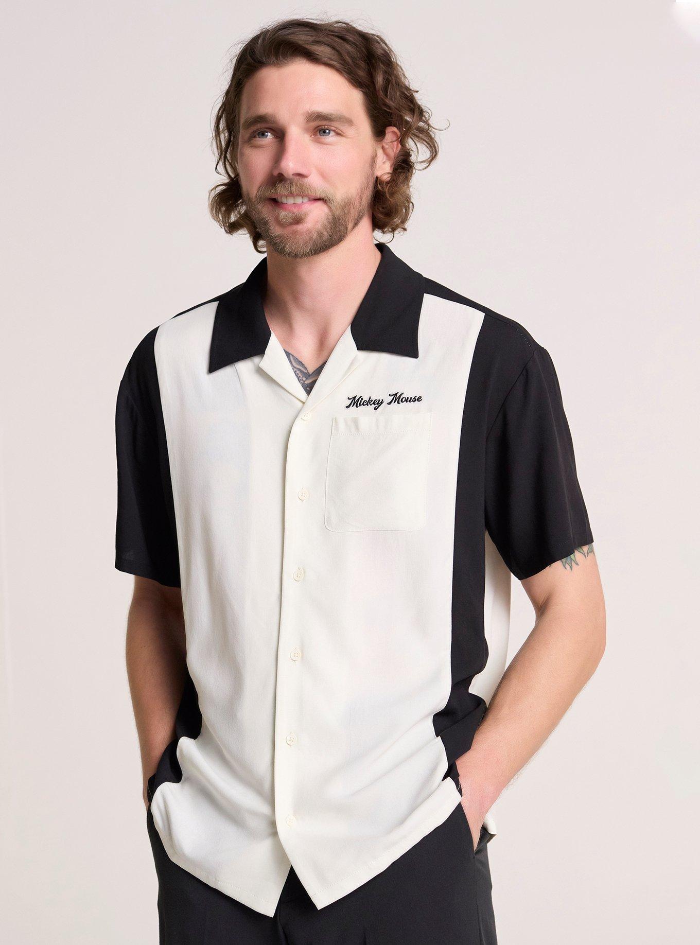 Our Universe Disney Mickey Mouse Bowling Woven Button-Up Our Universe Exclusive, , hi-res