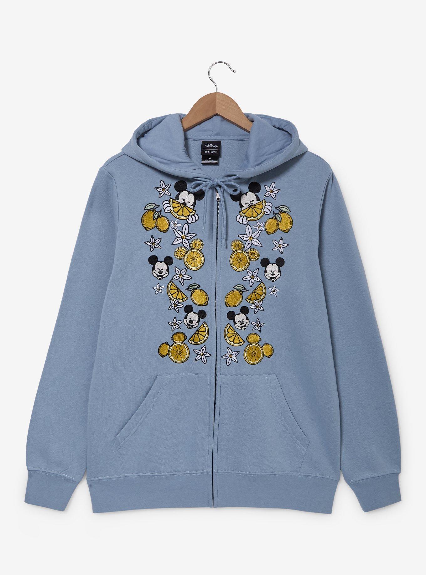 Disney Mickey Mouse Lemons Embroidered Women's Zippered Hoodie - BoxLunch Exclusive, , hi-res