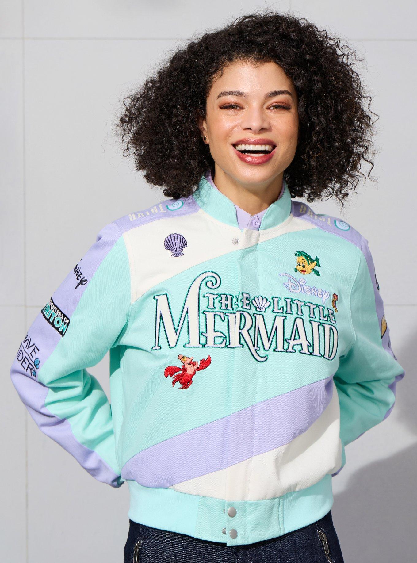 Disney The Little Mermaid Women's Cropped Racing Jacket - BoxLunch Exclusive