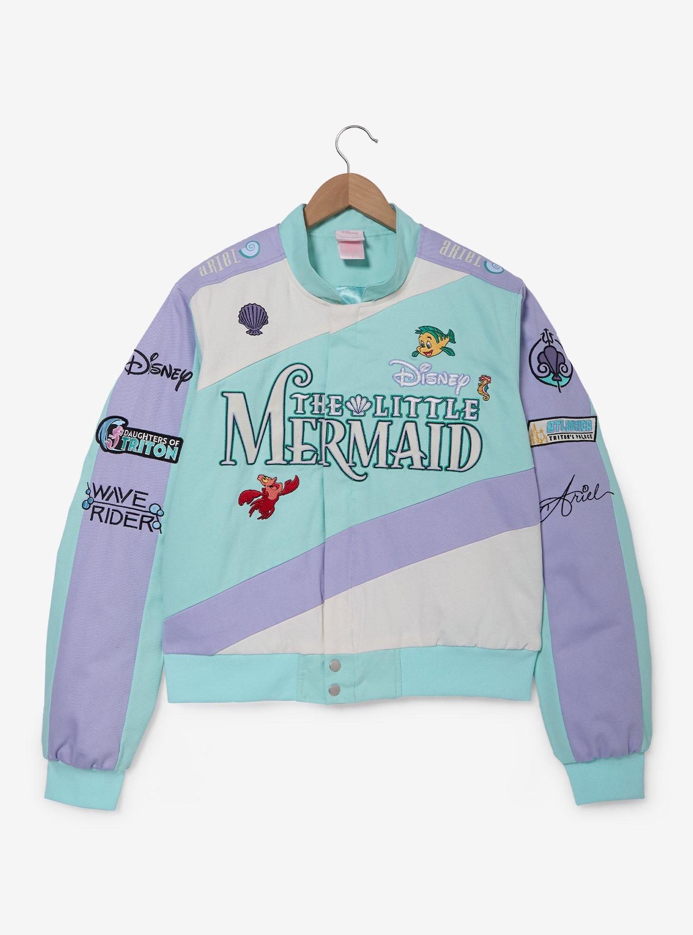 Disney The Little Mermaid Women's Cropped Racing Jacket - BoxLunch Exclusive, , hi-res