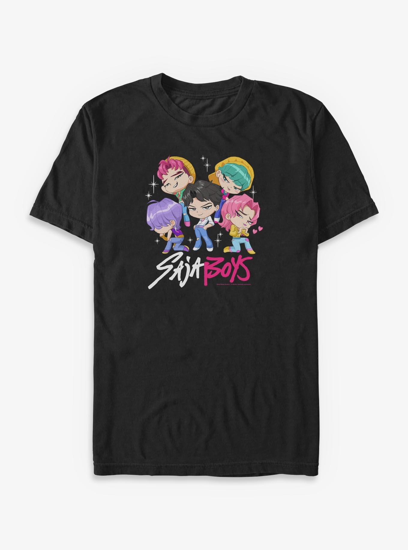KPop Demon Hunters Saja Boys Chibi Group Big & Tall T-Shirt