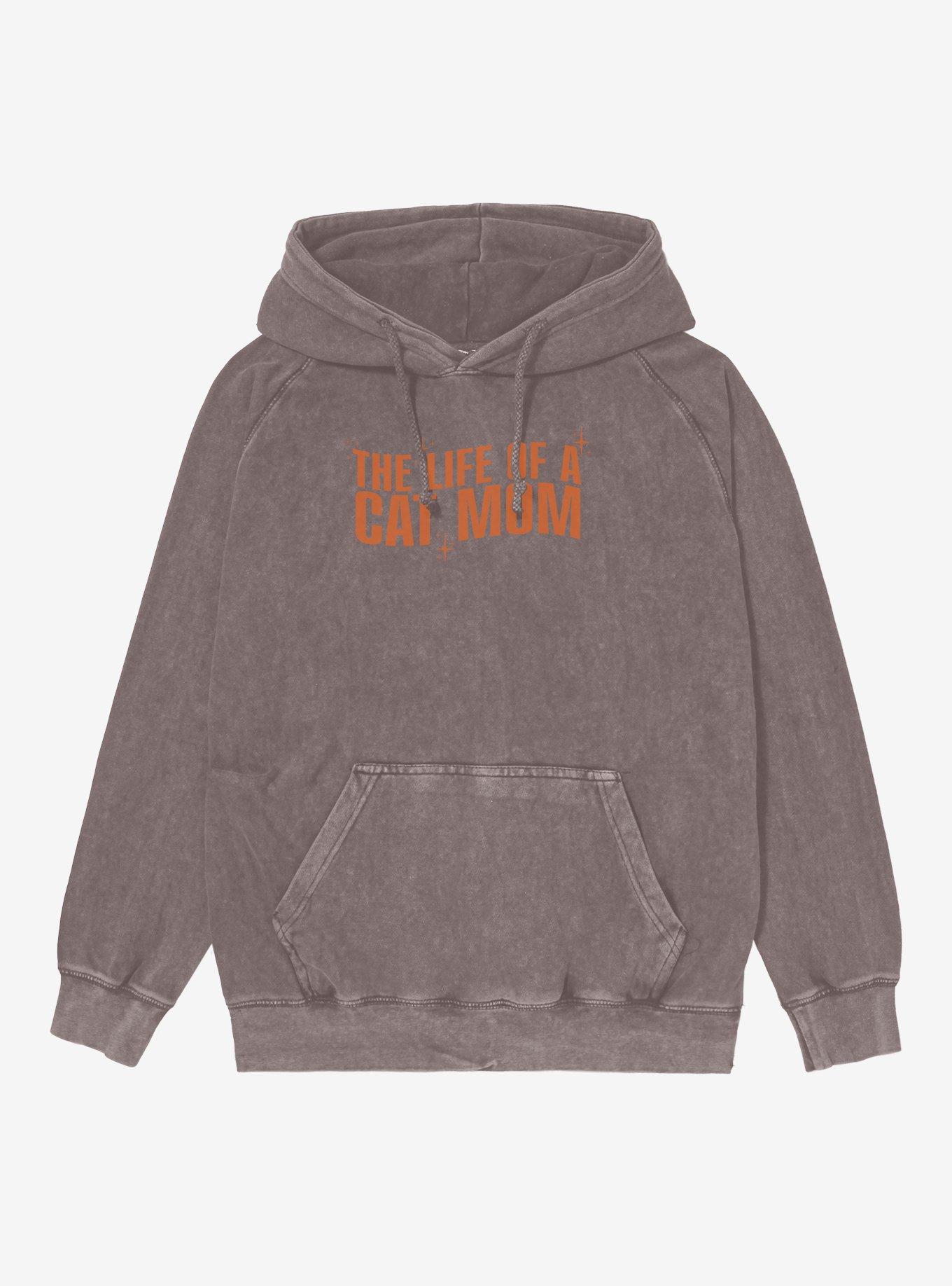 The Life Of A Cat Mom Mineral Wash Hoodie