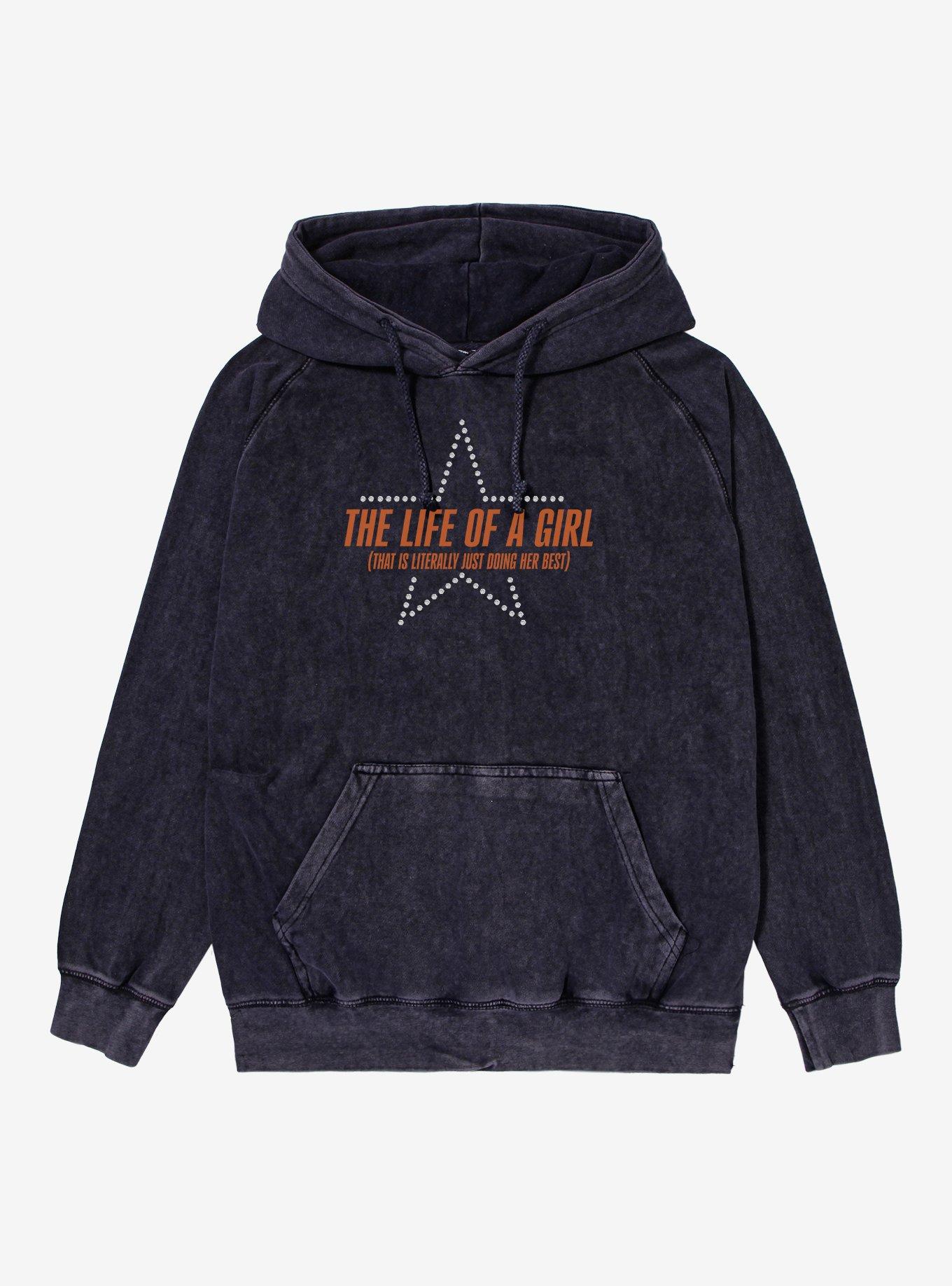 The Life Of A Girl Mineral Wash Hoodie, , hi-res
