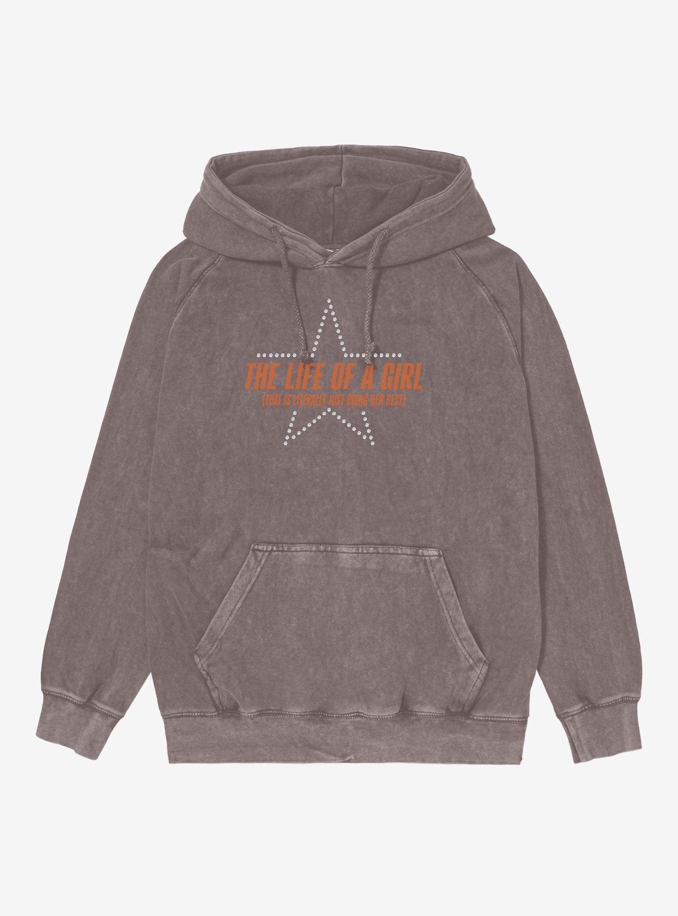 The Life Of A Girl Mineral Wash Hoodie, , hi-res