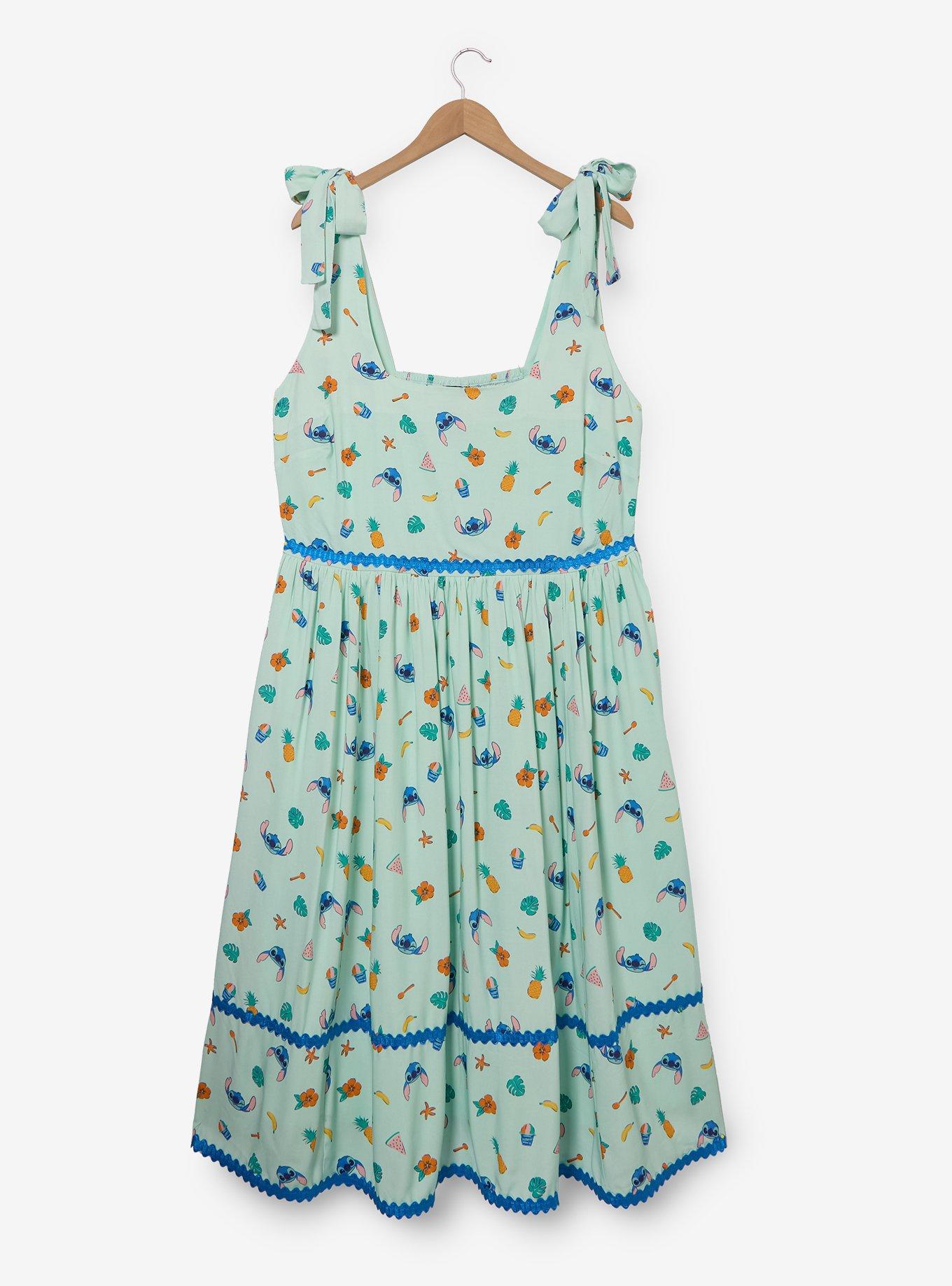 Disney Lilo & Stitch Fruit Allover Print Plus Size Dress &mdash; BoxLunch Exclusive, , hi-res